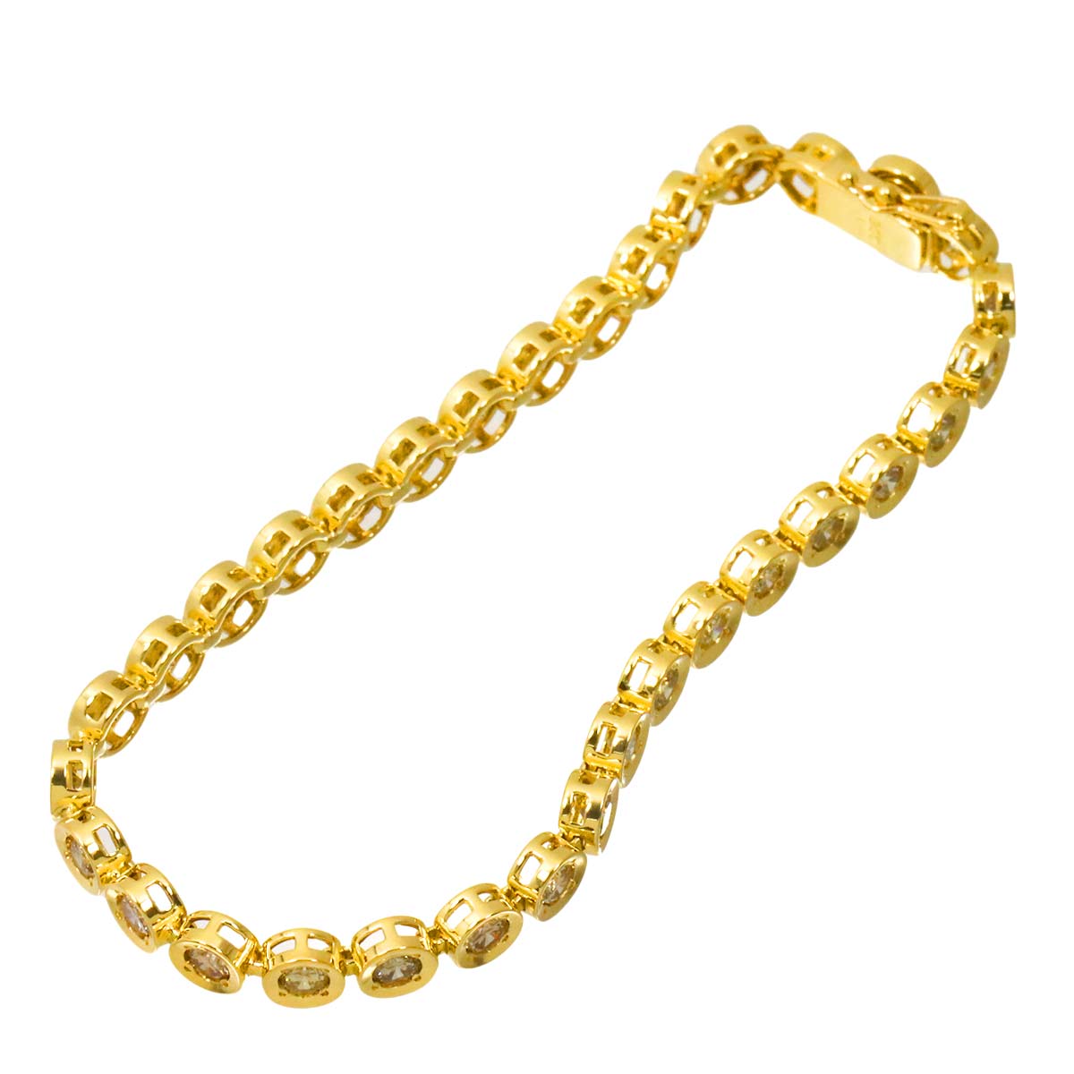 Diamond 3.00ct Bracelet K18 YG Yellow Gold 750