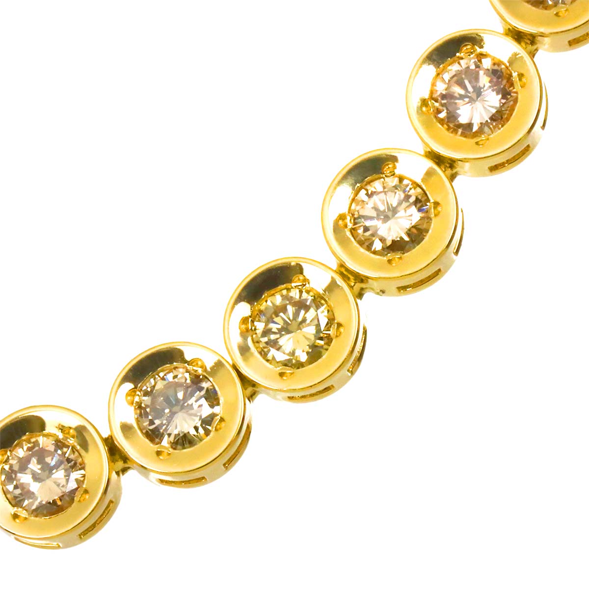 Diamond 3.00ct Bracelet K18 YG Yellow Gold 750
