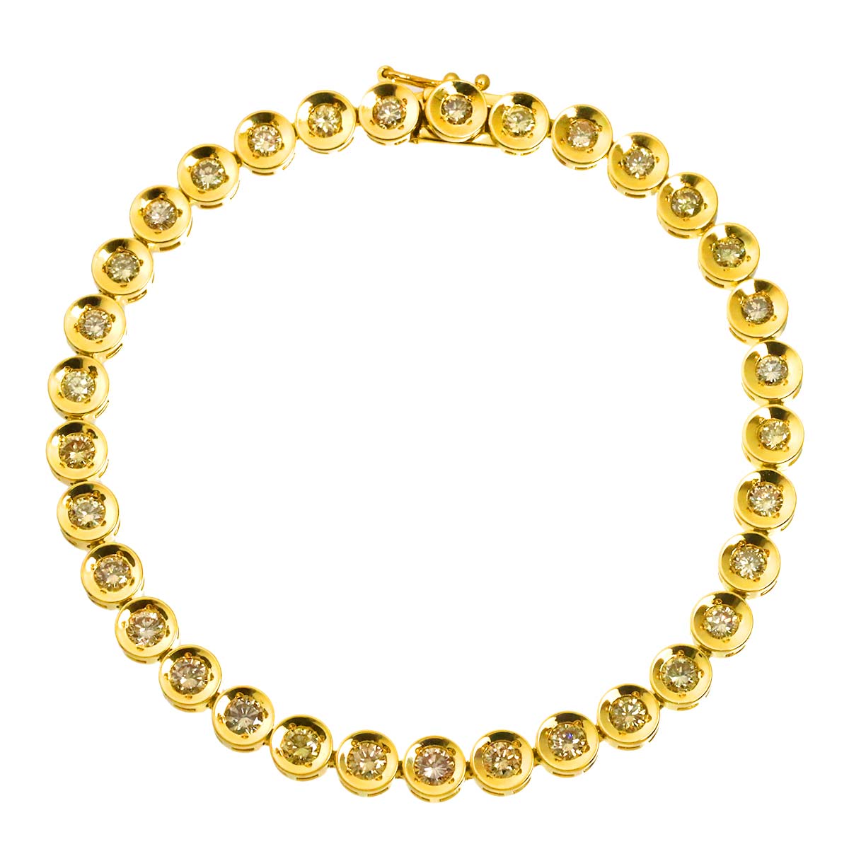 Diamond 3.00ct Bracelet K18 YG Yellow Gold 750