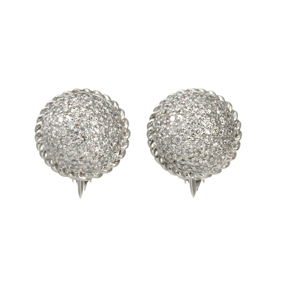 Diamond 0.725ct/0.725ct Earrings Clip on 18K WG 750