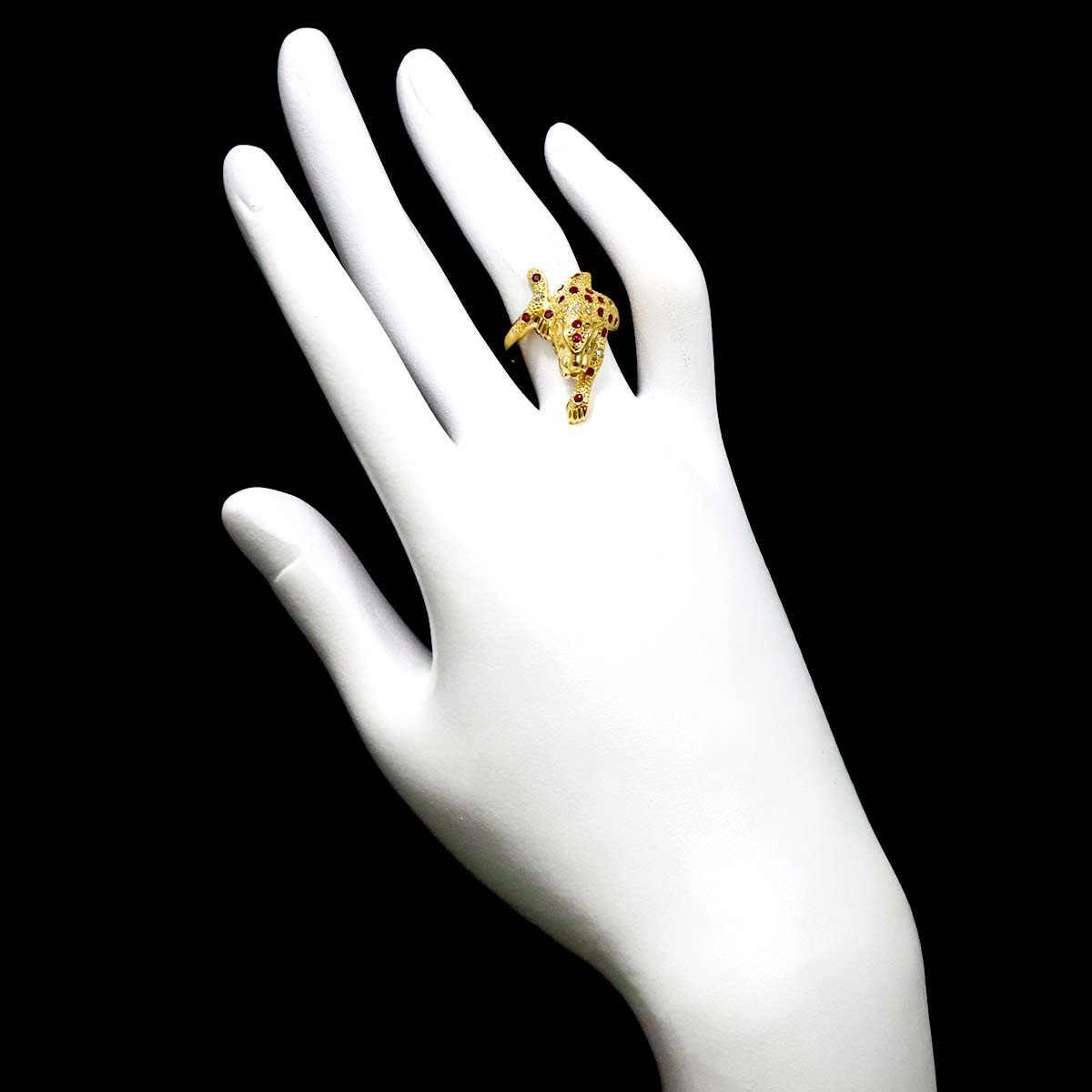 Ruby Diamond 0.10ct Ring 18K YG Yellow Gold 750 size6-6.25(US)