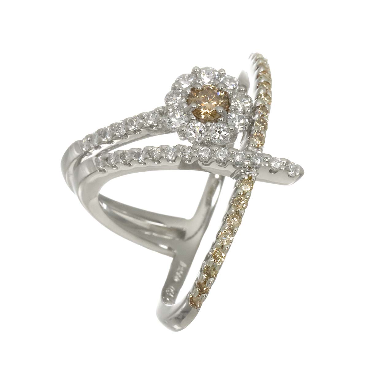 Diamond 0.55ct/0.45ct Ring Pt Platinum size6.75-7.25(US)