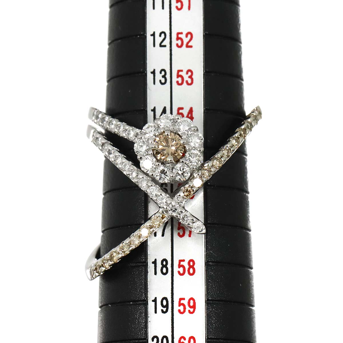 Diamond 0.55ct/0.45ct Ring Pt Platinum size6.75-7.25(US)