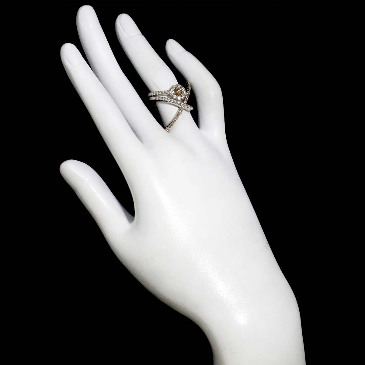 Diamond 0.55ct/0.45ct Ring Pt Platinum size6.75-7.25(US)