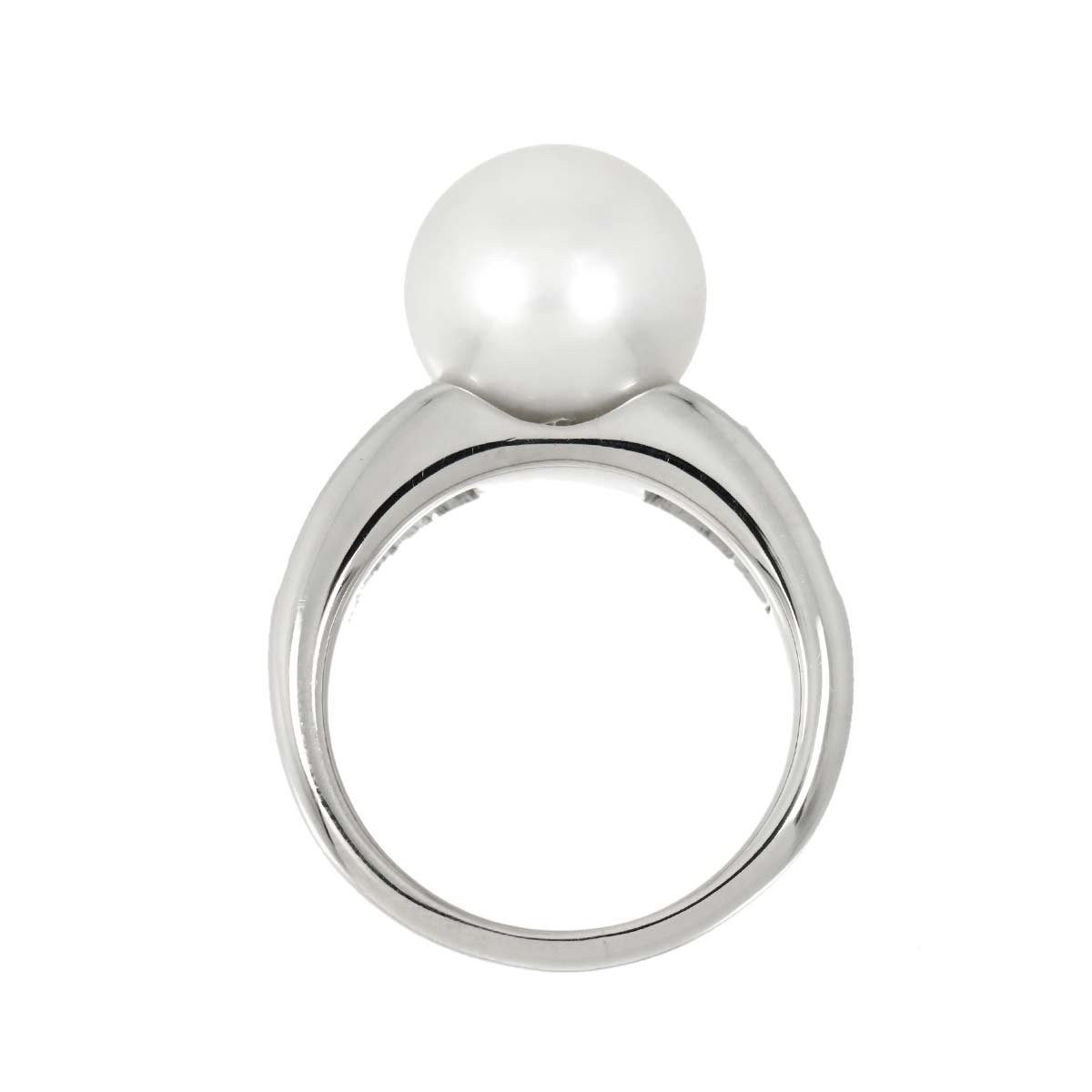 South Sea pearl 11.7mm Diamond 0.72ct Ring Pt Platinum Size6.75(US)