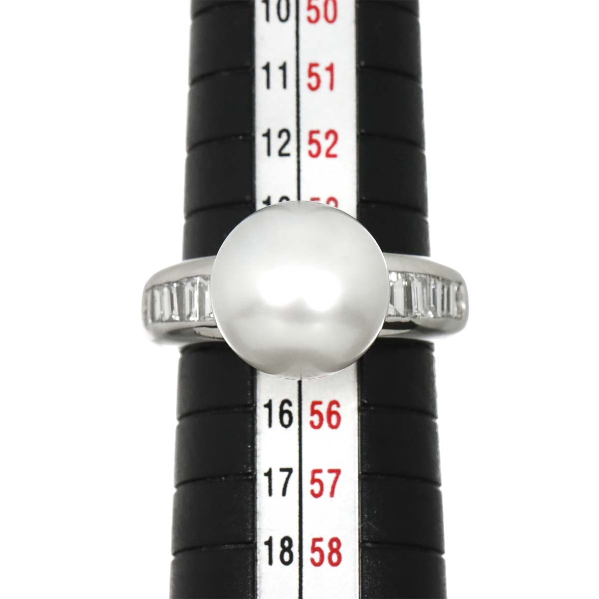 South Sea pearl 11.7mm Diamond 0.72ct Ring Pt Platinum Size6.75(US)