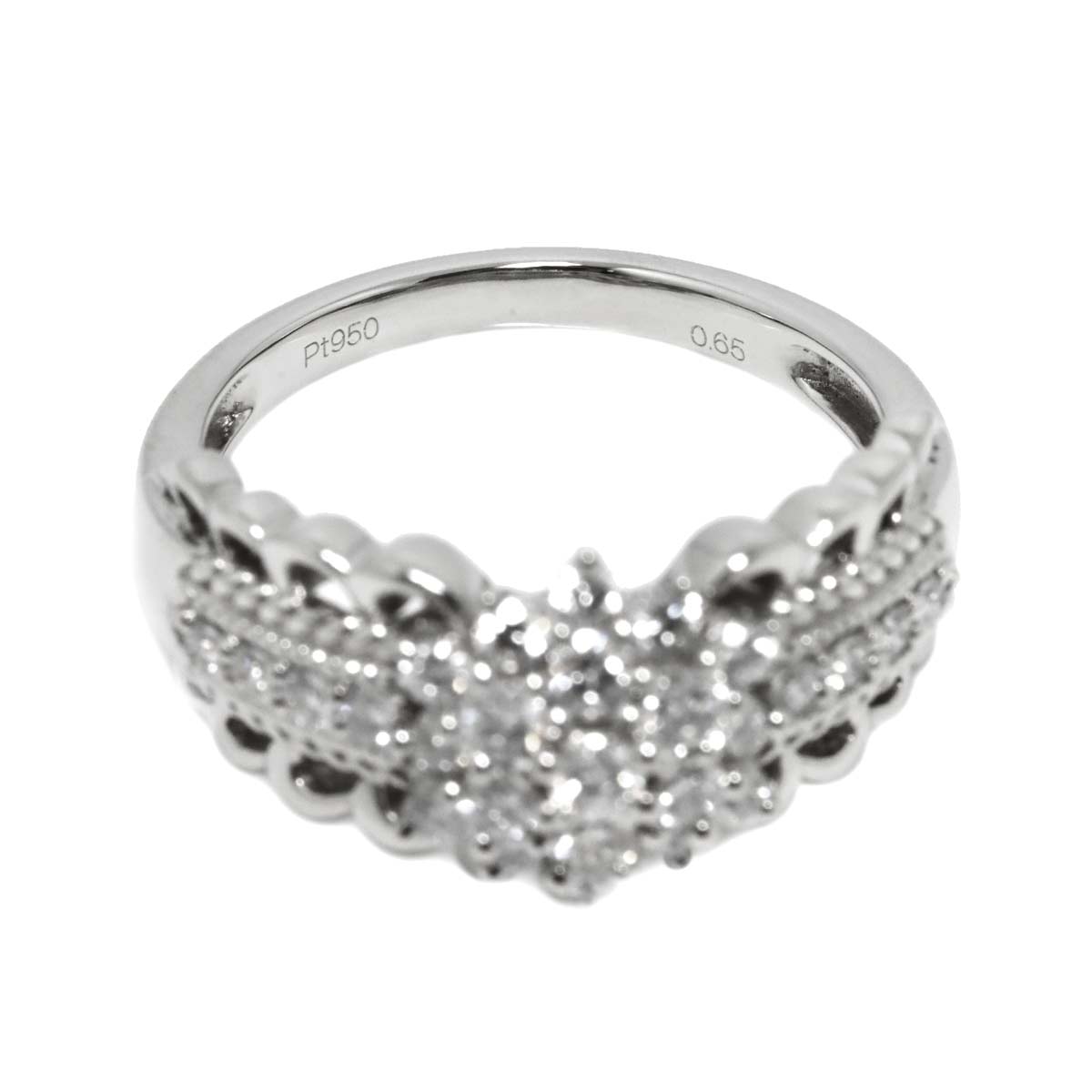 Diamond 0.65ct Ring Pt Platinum size6-6.25(US)