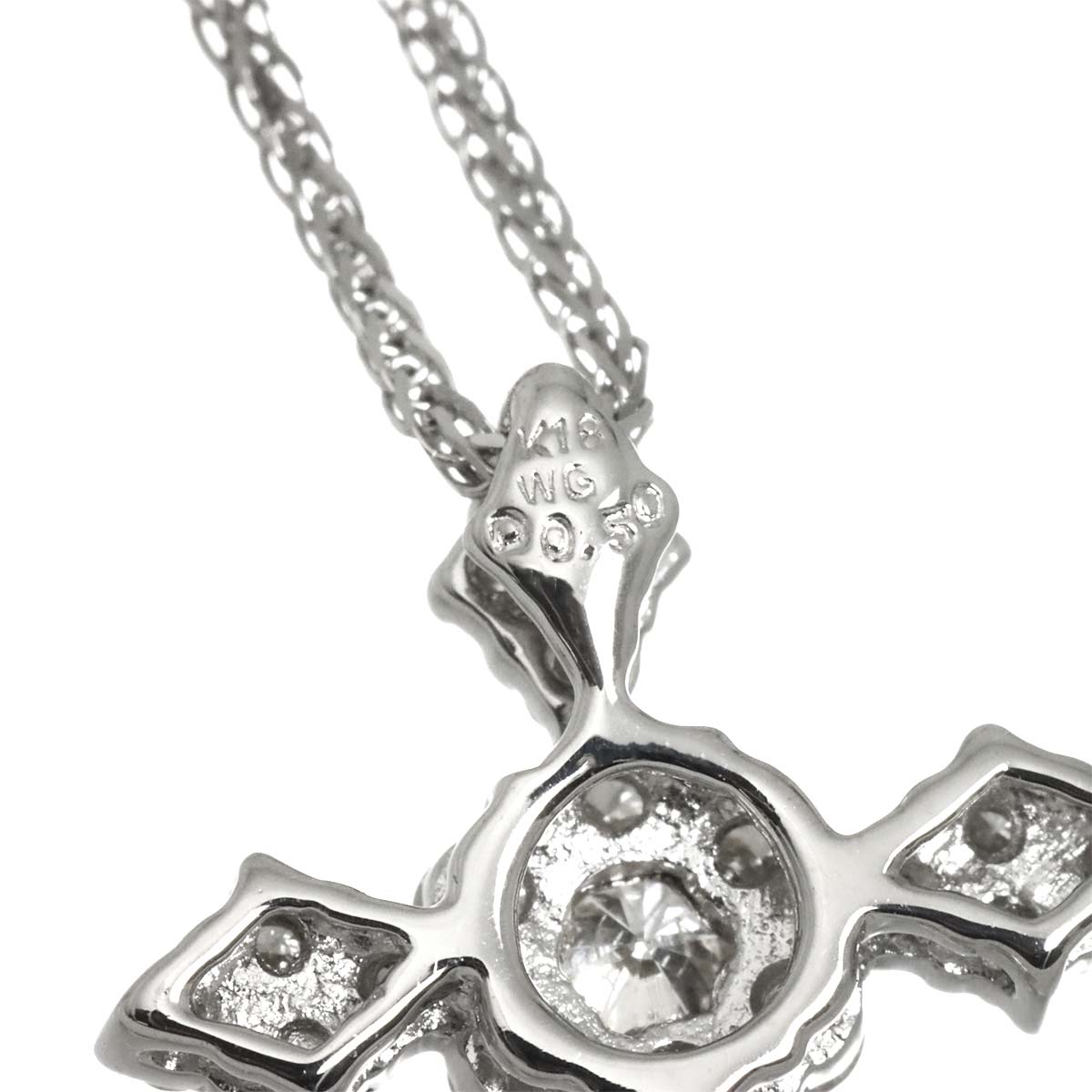 Diamond 0.50ct Necklace 18K WG White Gold 750