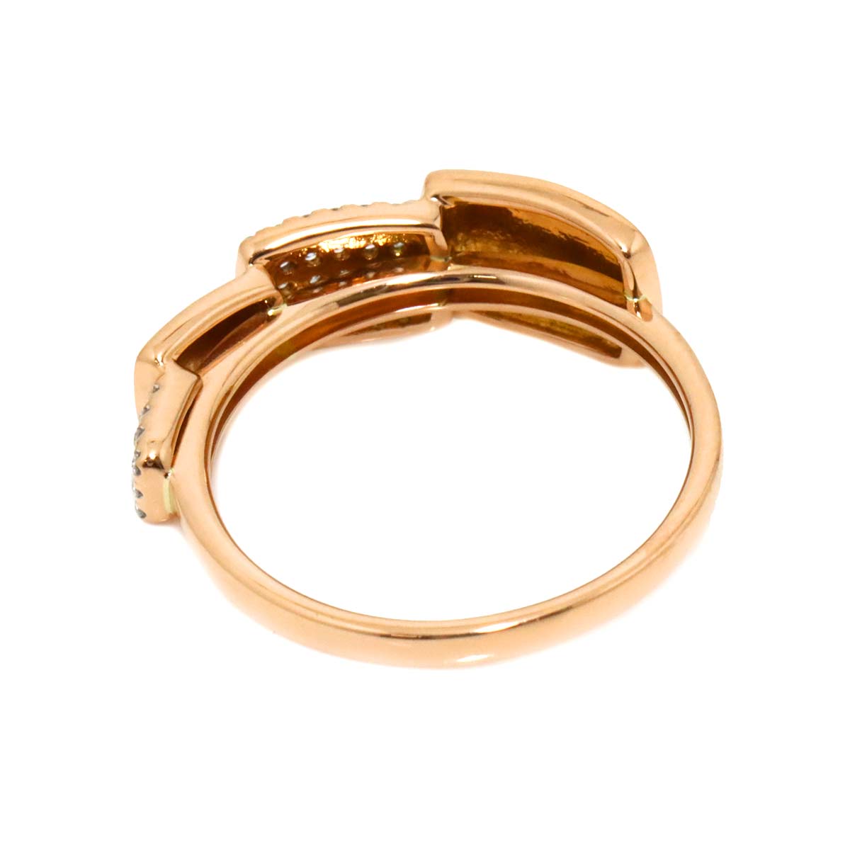 Diamond 0.14ct Ring 18K PG Pink Gold 750 Size6.25-6.5(US)