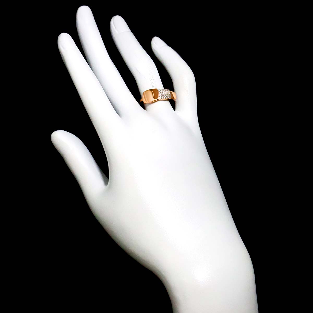 Diamond 0.14ct Ring 18K PG Pink Gold 750 Size6.25-6.5(US)