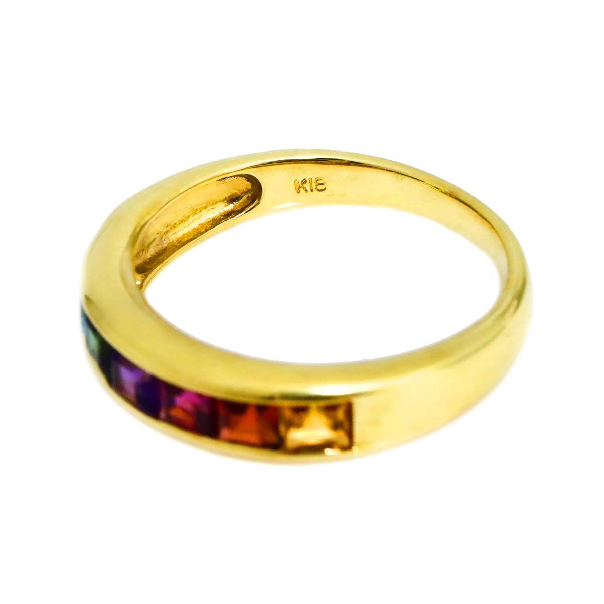 Multi Stone Ring 18K YG 750 Size7.25(US)
