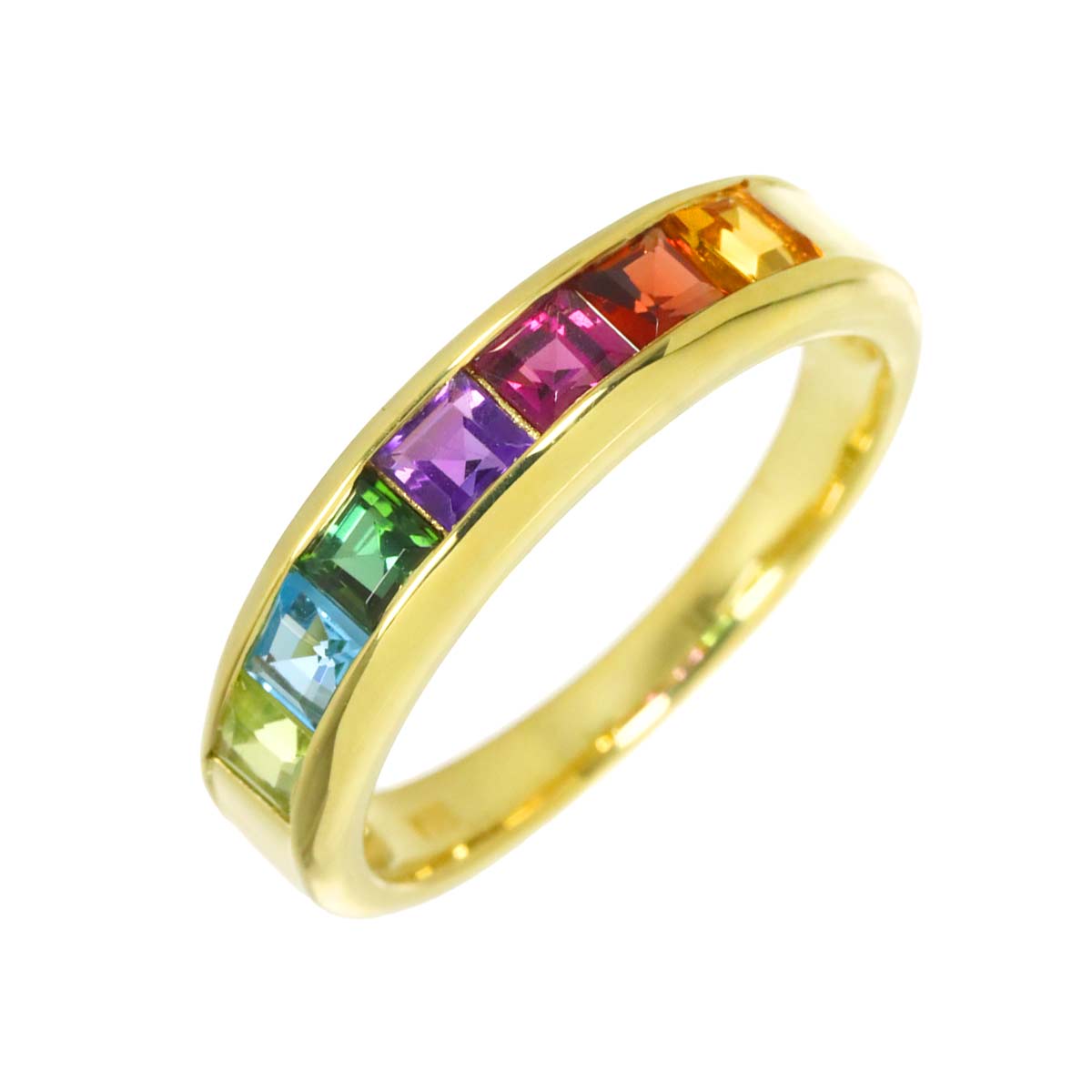 Multi Stone Ring 18K YG 750 Size7.25(US)