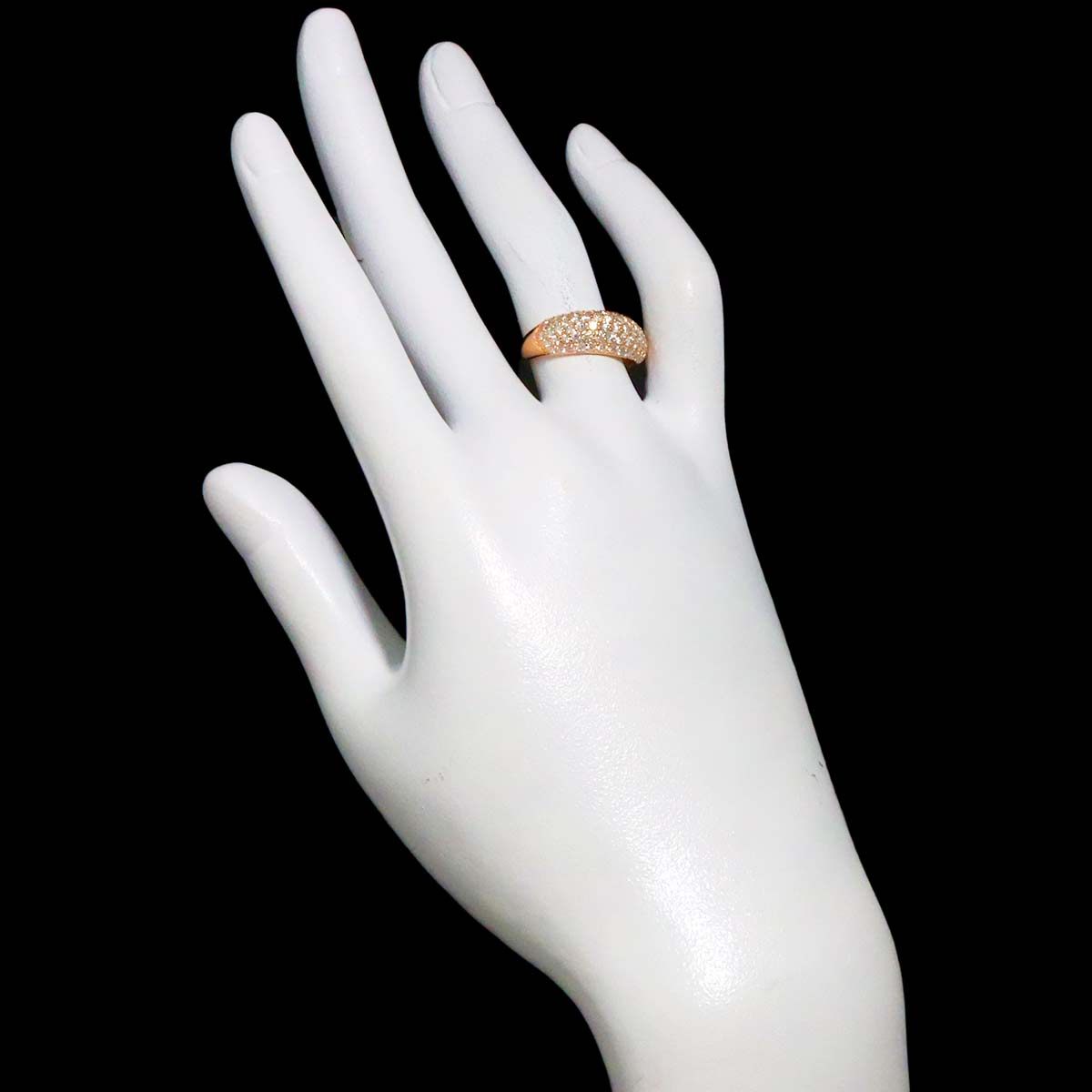 Diamond 1.00ct Ring 18K YG Yellow Gold 750 Size6.25-6.5(US)