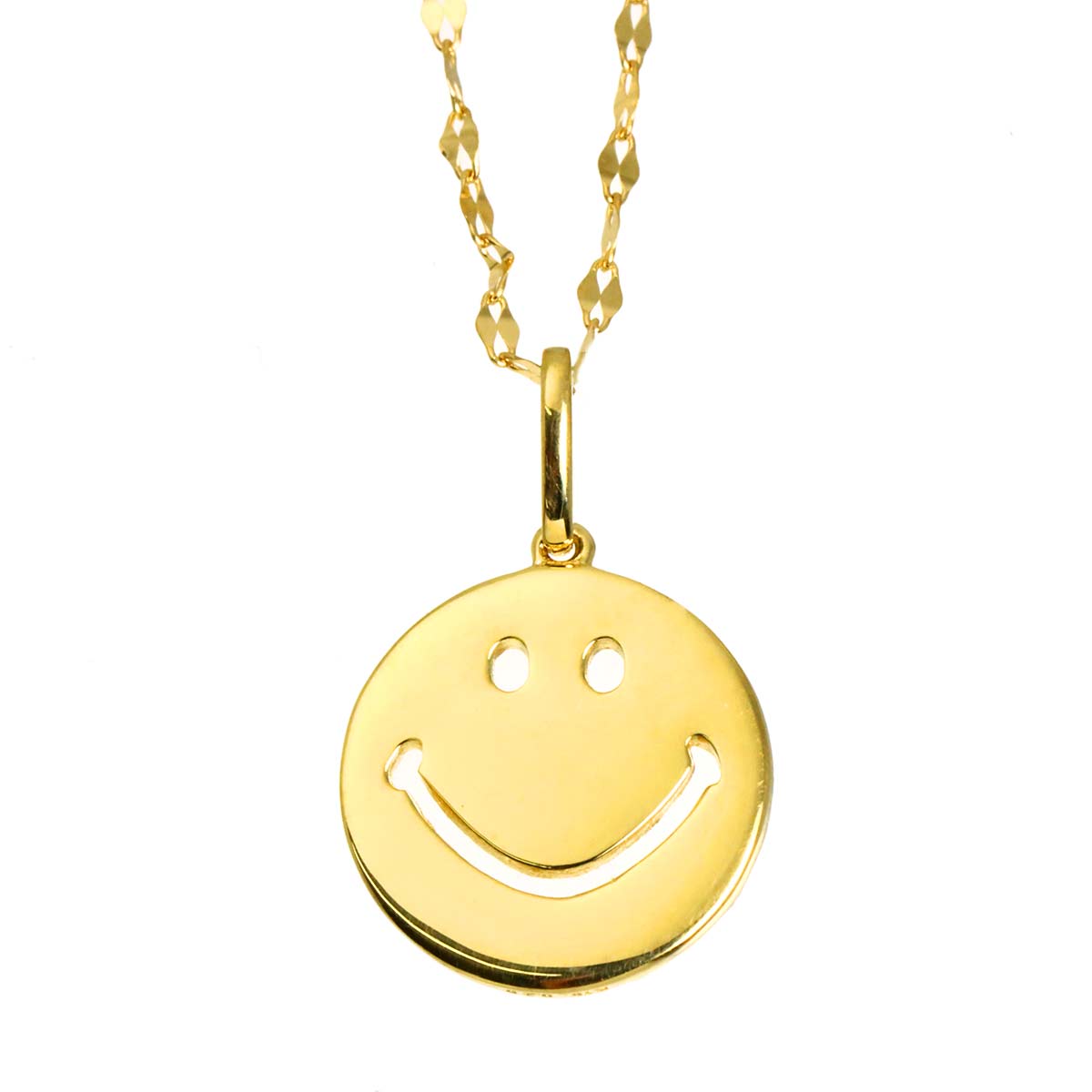Diamond 0.20ct Necklace 18K K18 YG Yellow Gold 750