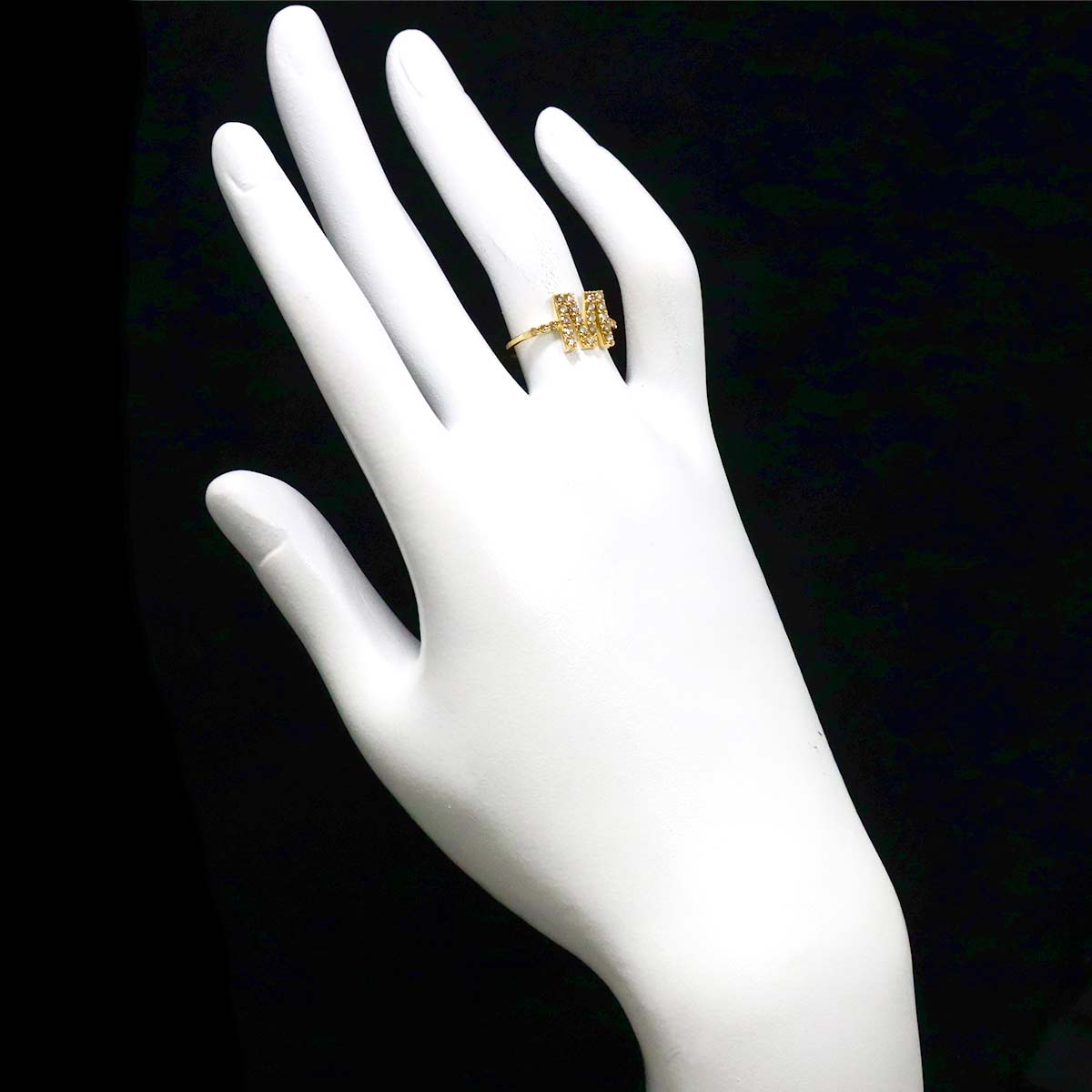 Diamond 0.45ct Ring 18K YG Yellow Gold 750 size6(US)
