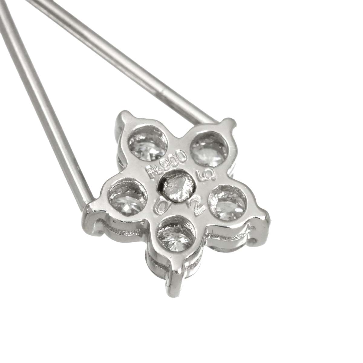 Diamond 0.25ct/0.25ct Earrings Pierced Pt Platinum