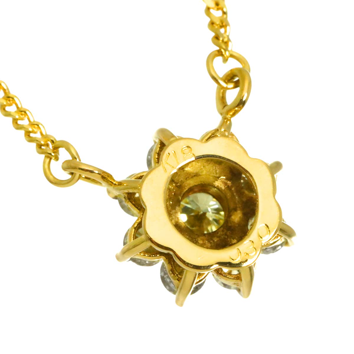 Diamond 0.30ct Necklace 18K YG Yellow Gold 750