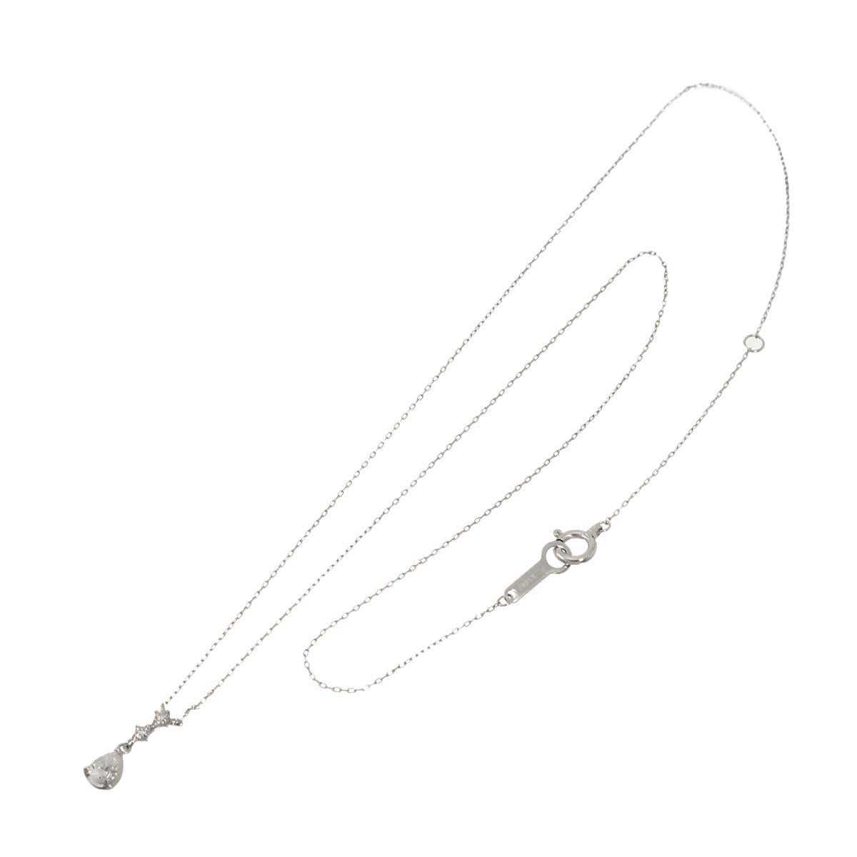 Diamond Necklace 18K White Gold 750