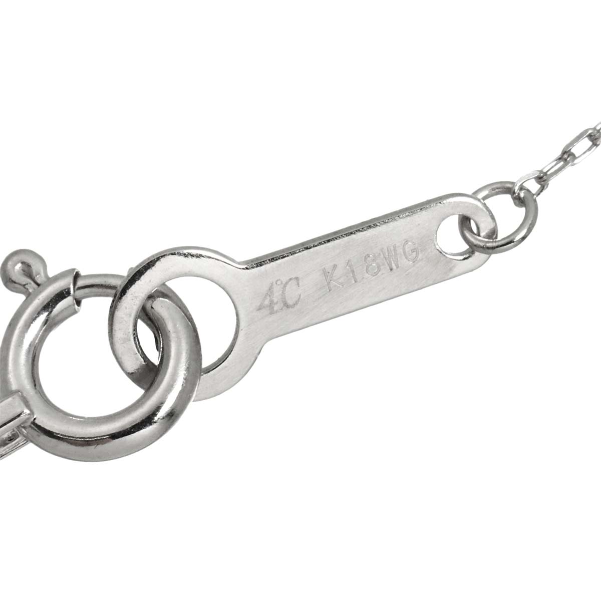 Diamond Necklace 18K White Gold 750