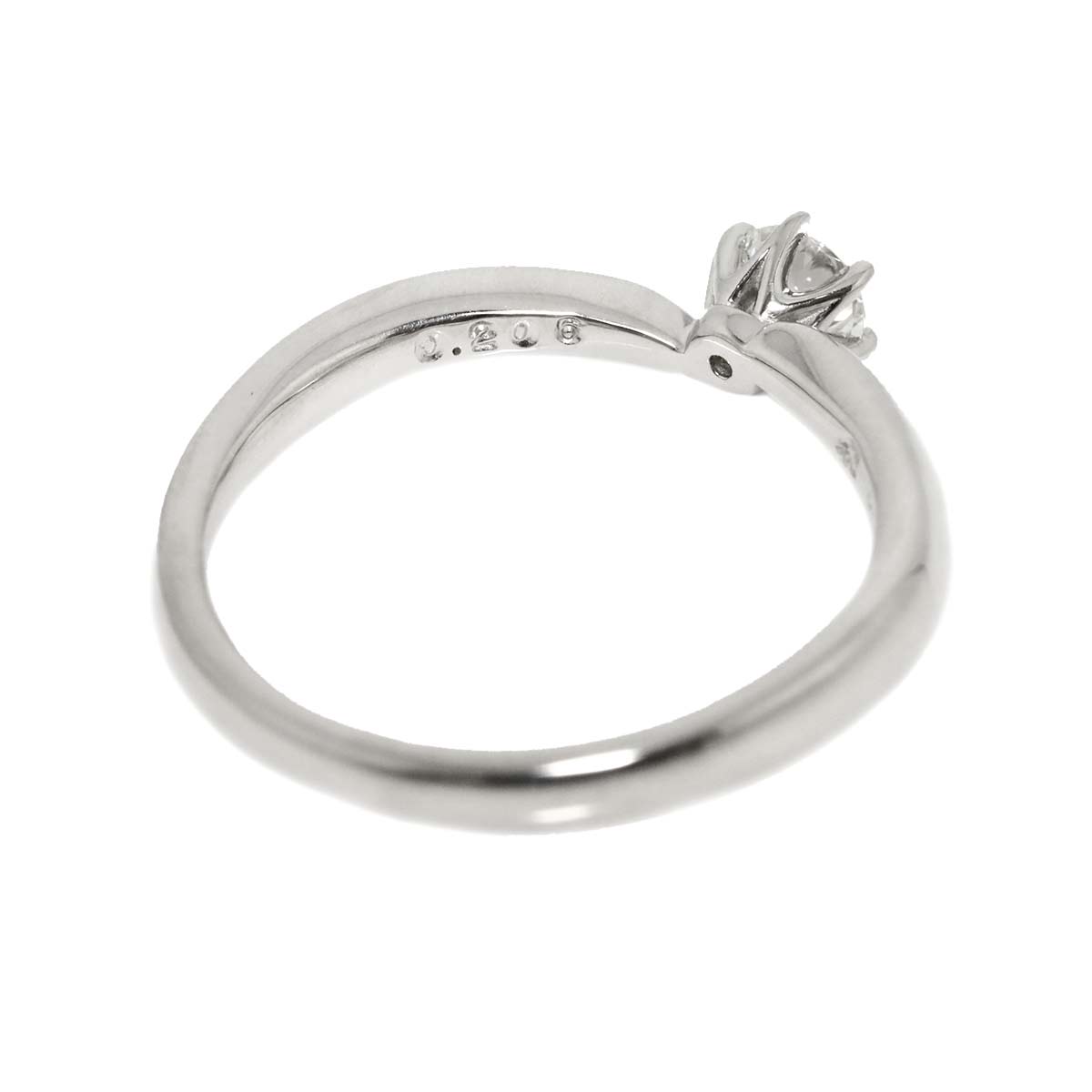 Diamond 0.206ct G/VS1/EX Ring Pt Platinum size5.25