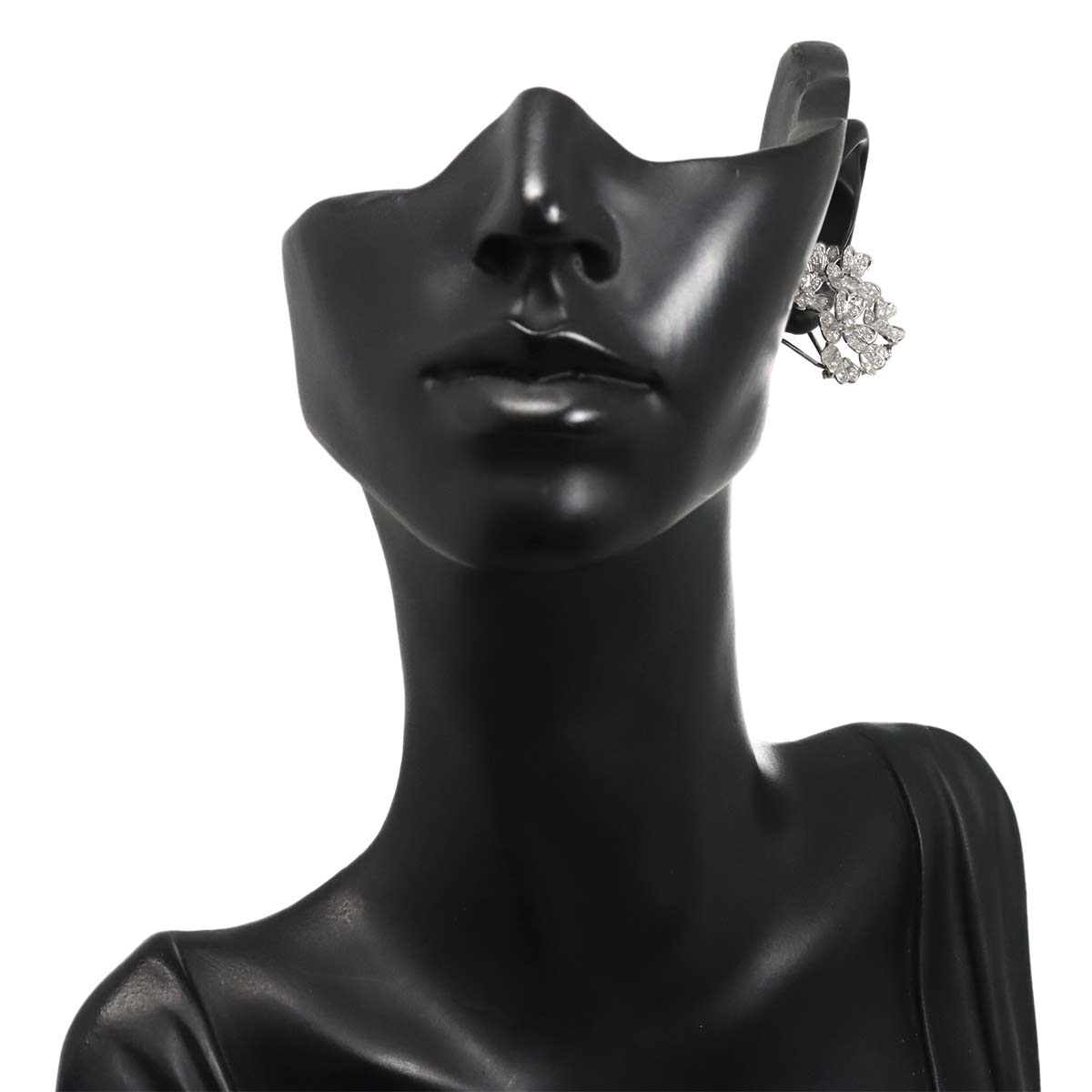 Diamond 0.87ct/0.87ct Earrings Pierced 18K K18 WG 750