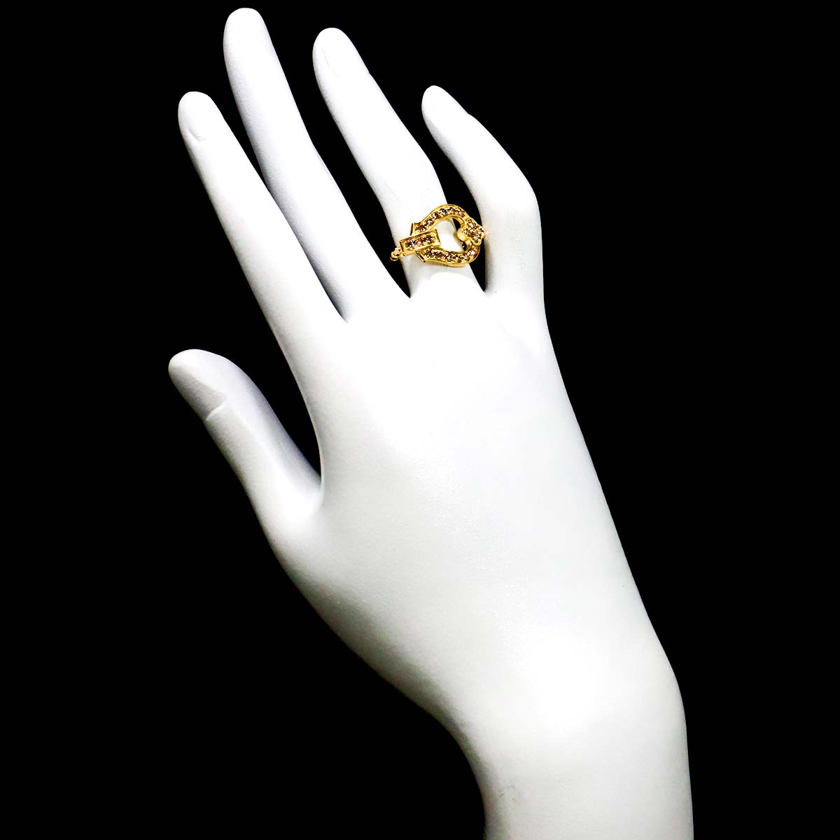 Diamond 0.50ct Ring 18K YG Yellow Gold 750 size4.75-5(US)
