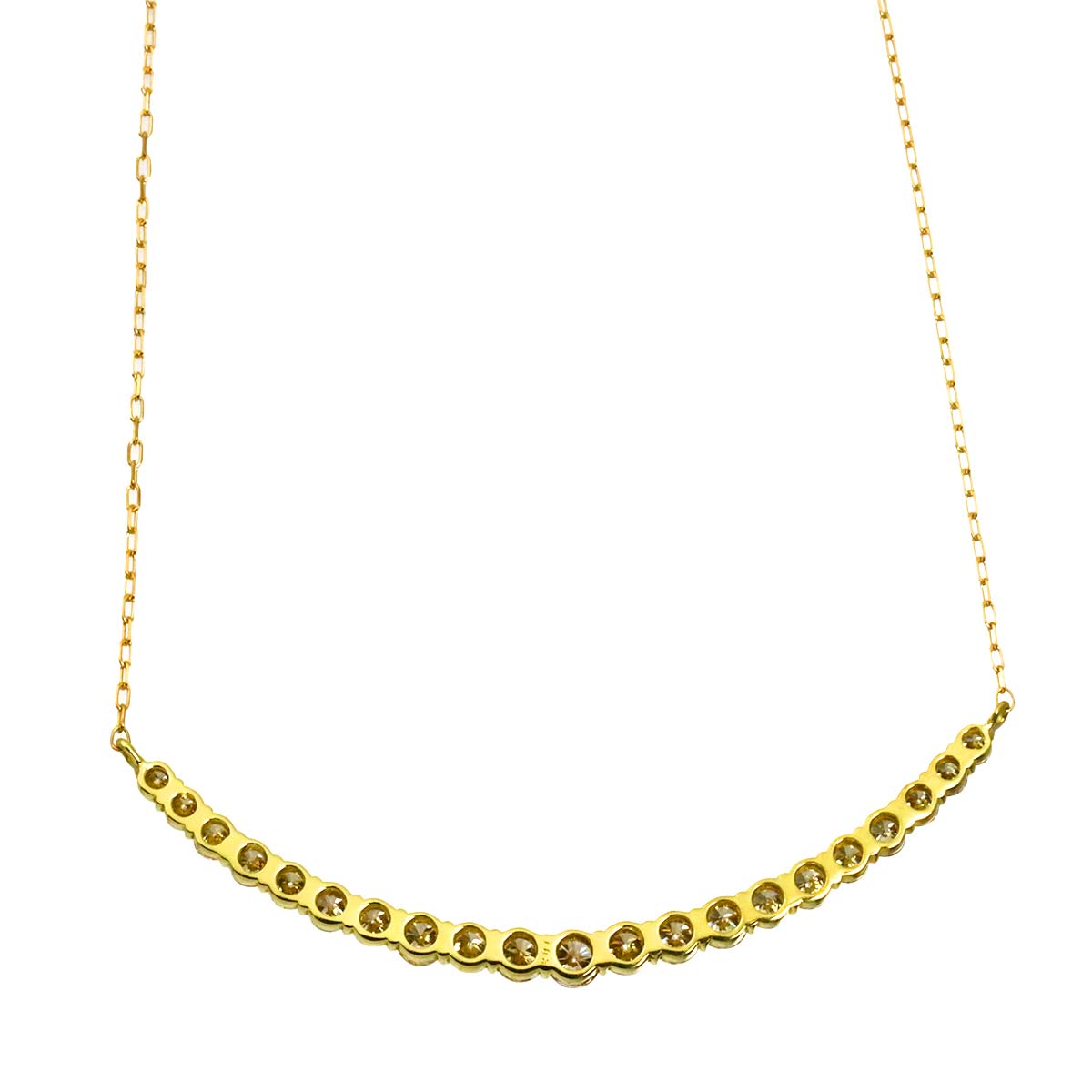 Diamond 1.03ct Necklace 18K YG Yellow Gold 750