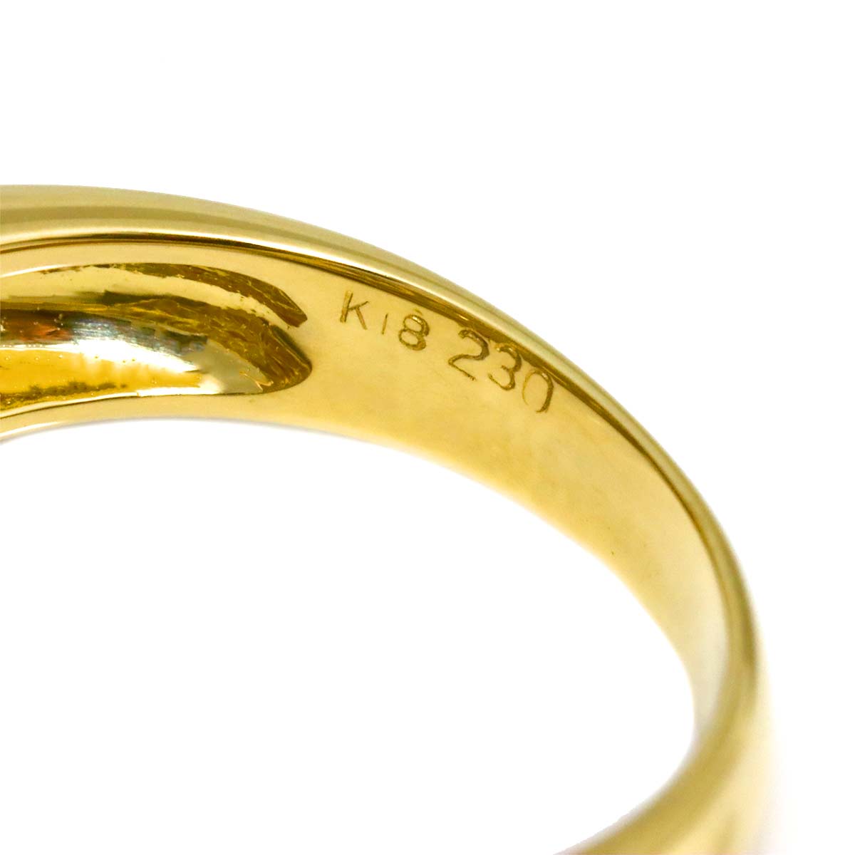 Diamond 2.30ct Ring 18K YG Yellow Gold 750 Size6-6.25(US)
