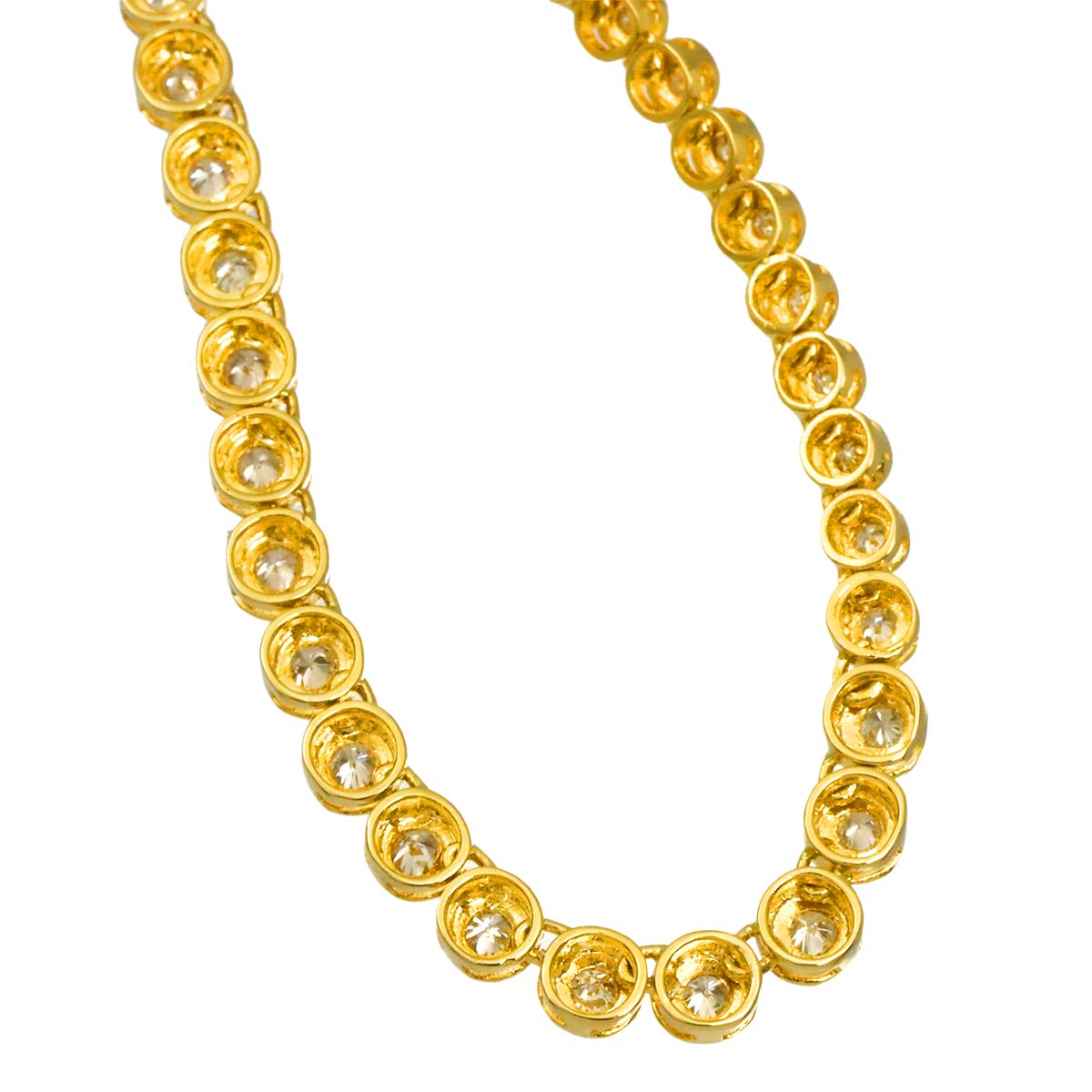 Diamond 2.00ct Necklace 18K YG Yellow Gold 750