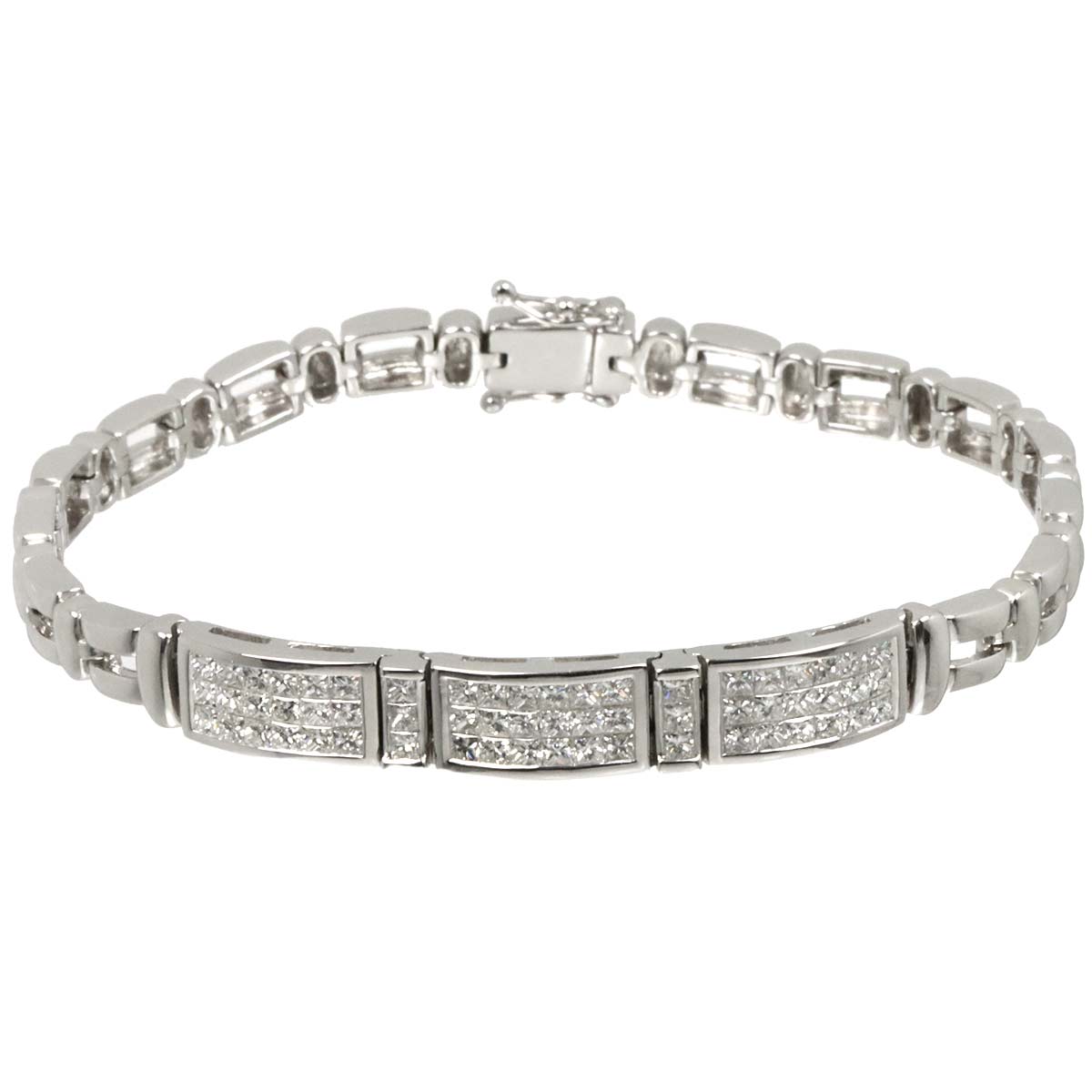 Diamond 2.00ct Bracelet 18K K18 WG White Gold 750