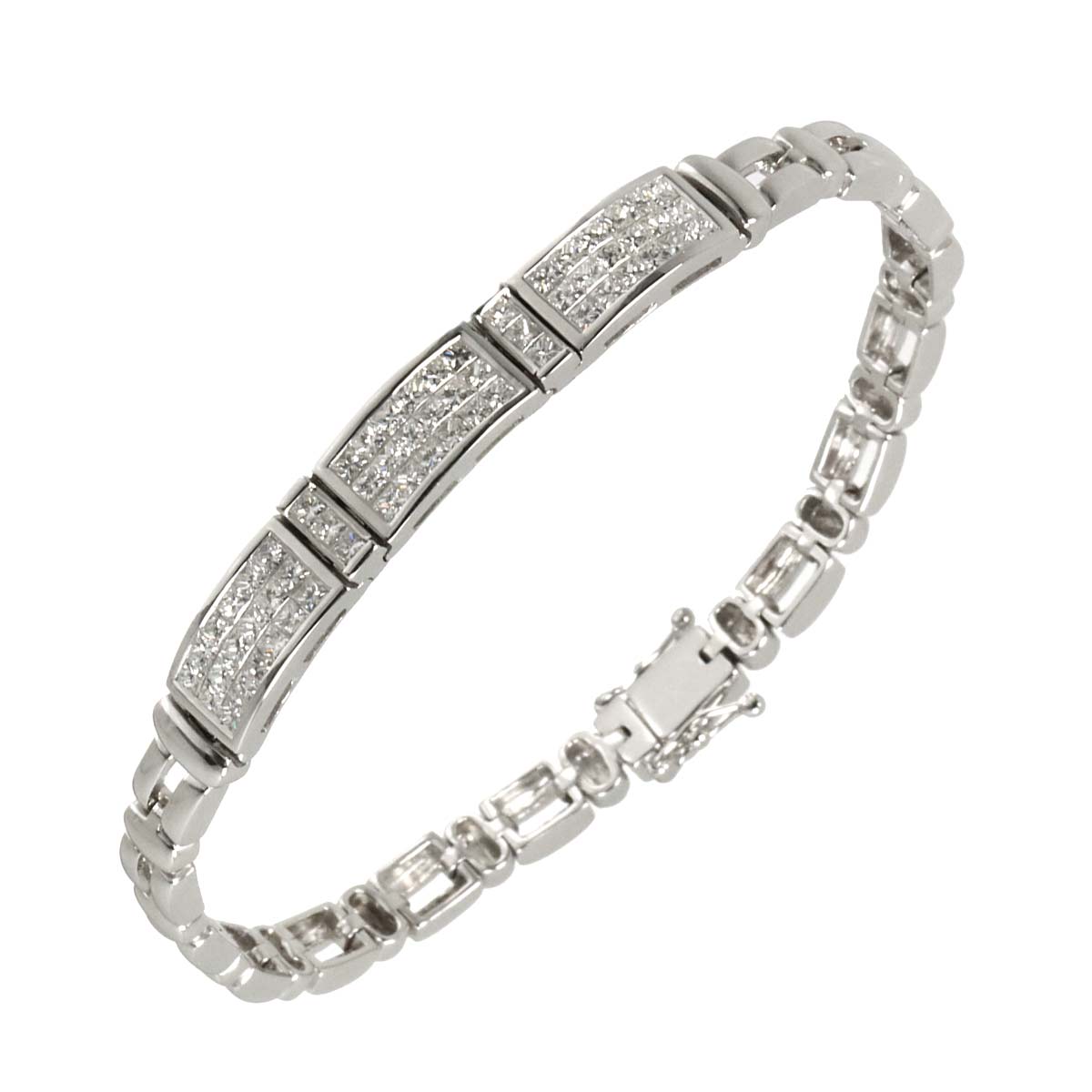 Diamond 2.00ct Bracelet 18K K18 WG White Gold 750