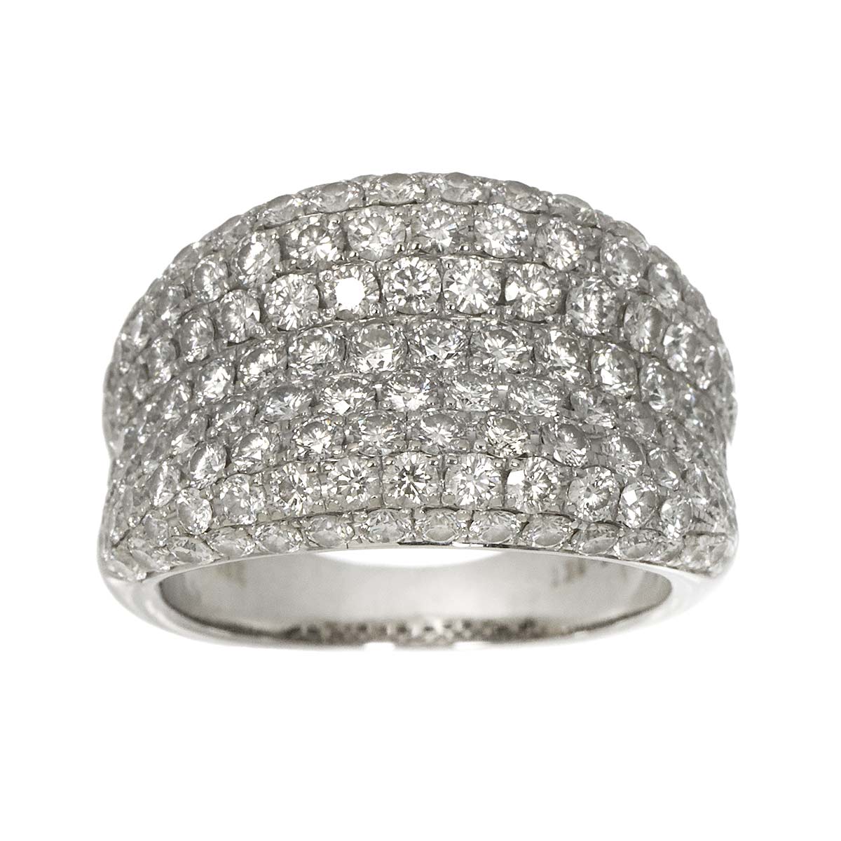 Diamond 2.69ct Ring 18K K18 WG White Gold size5.75-6(US)