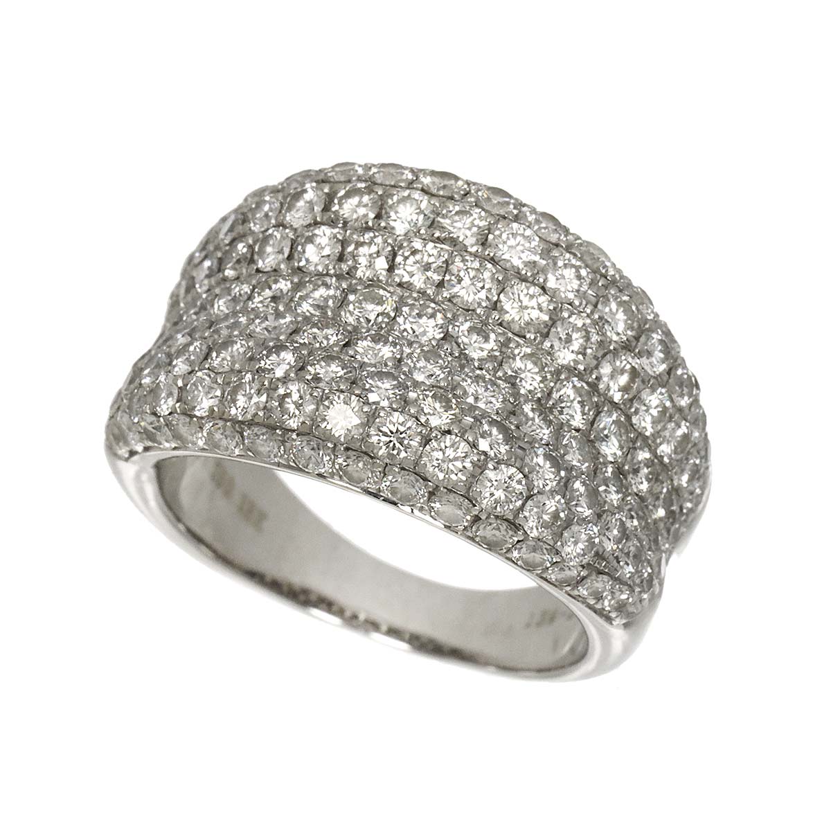 Diamond 2.69ct Ring 18K K18 WG White Gold size5.75-6(US)