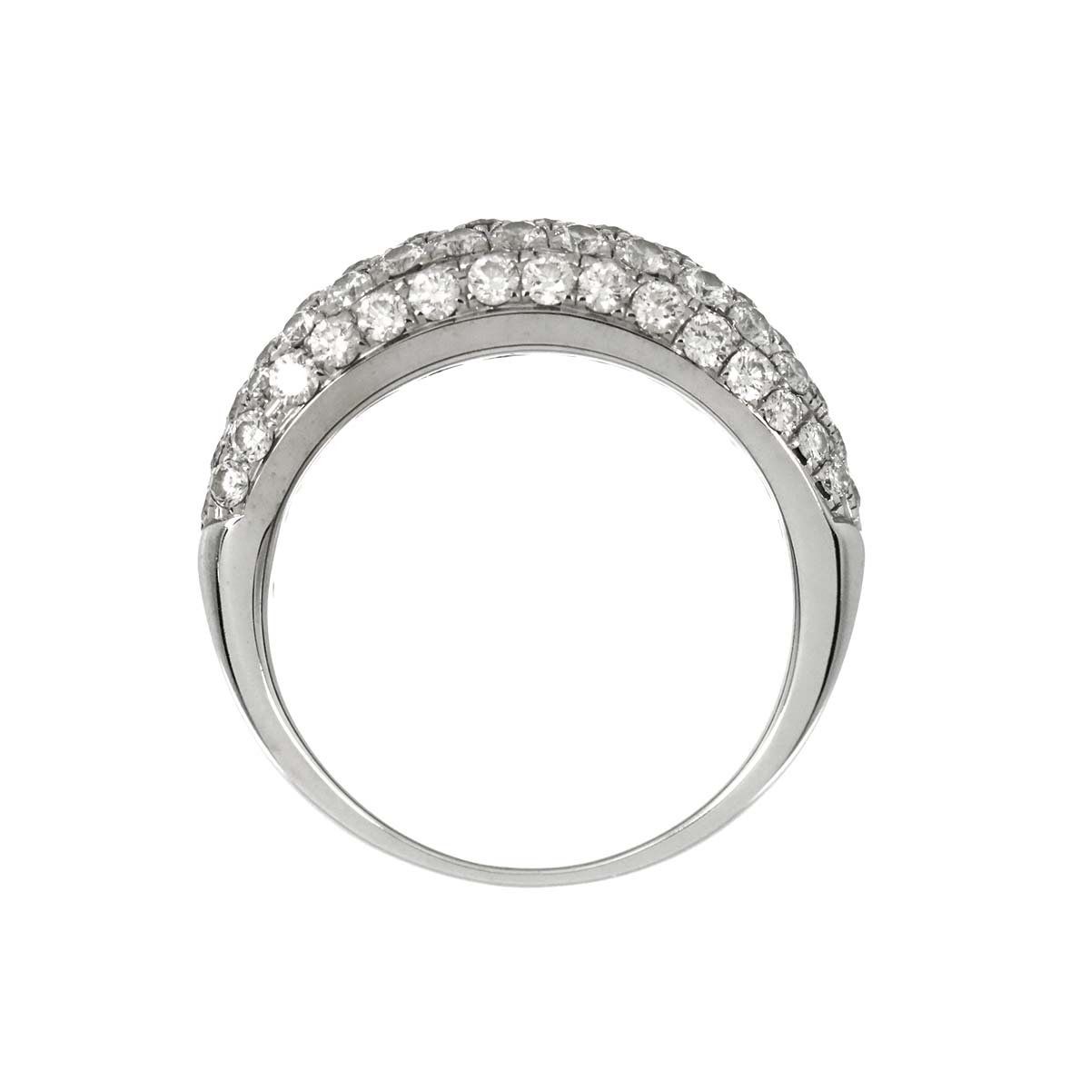 Diamond 2.69ct Ring 18K K18 WG White Gold size5.75-6(US)