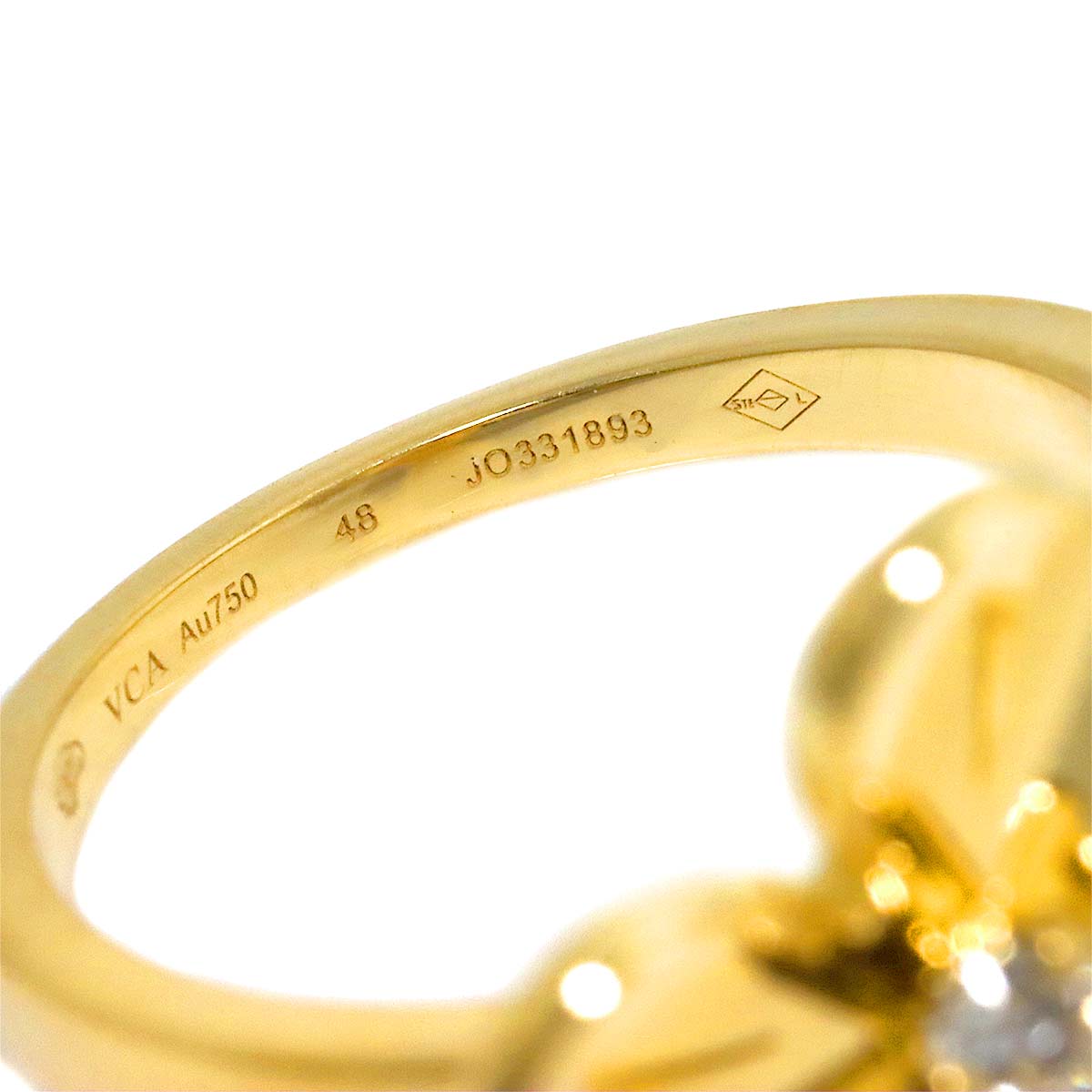 FRIVOLE Diamond Ring 18K YG 750 size48 4.5(US)