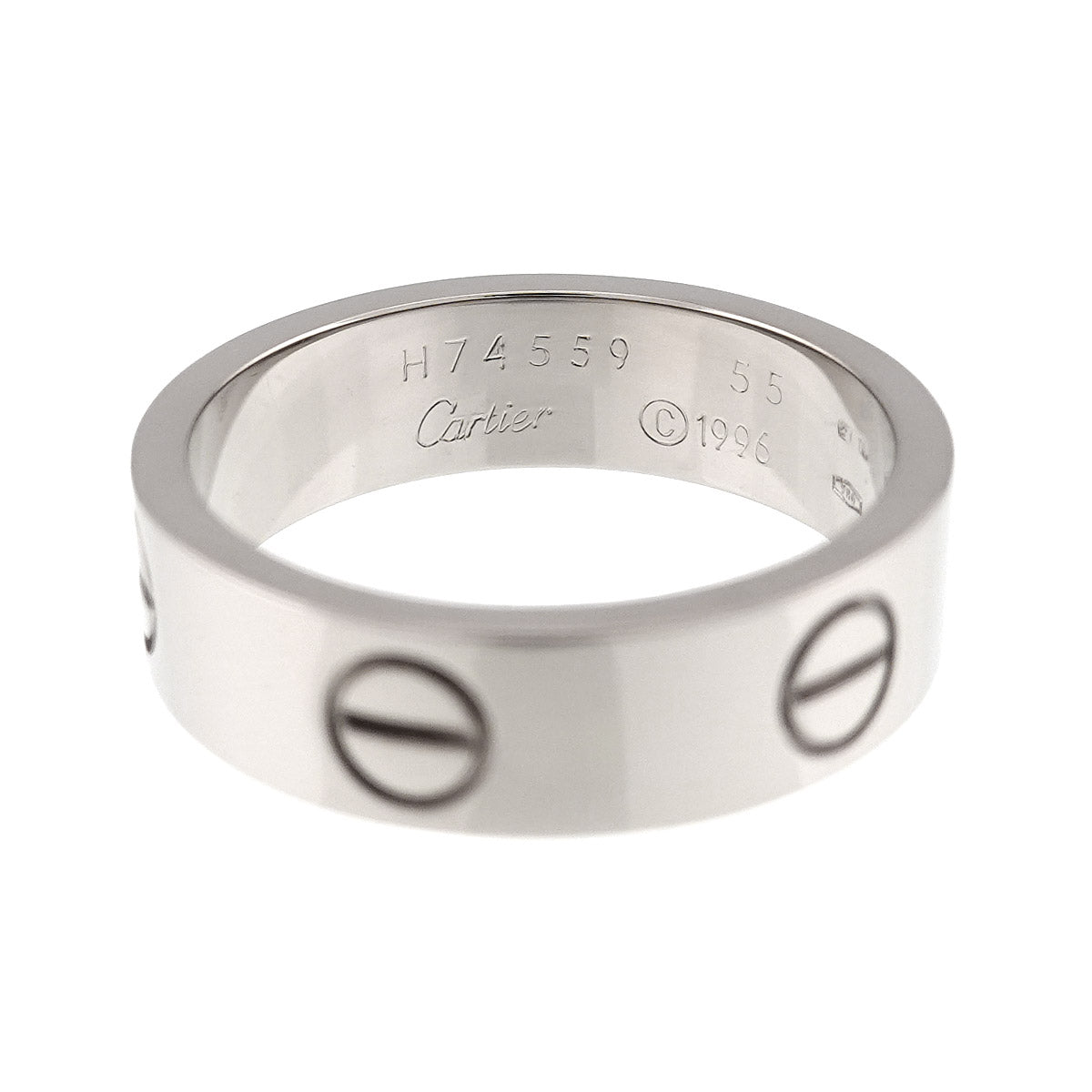Love Ring 18K White Gold 750 size55 6.75(US)