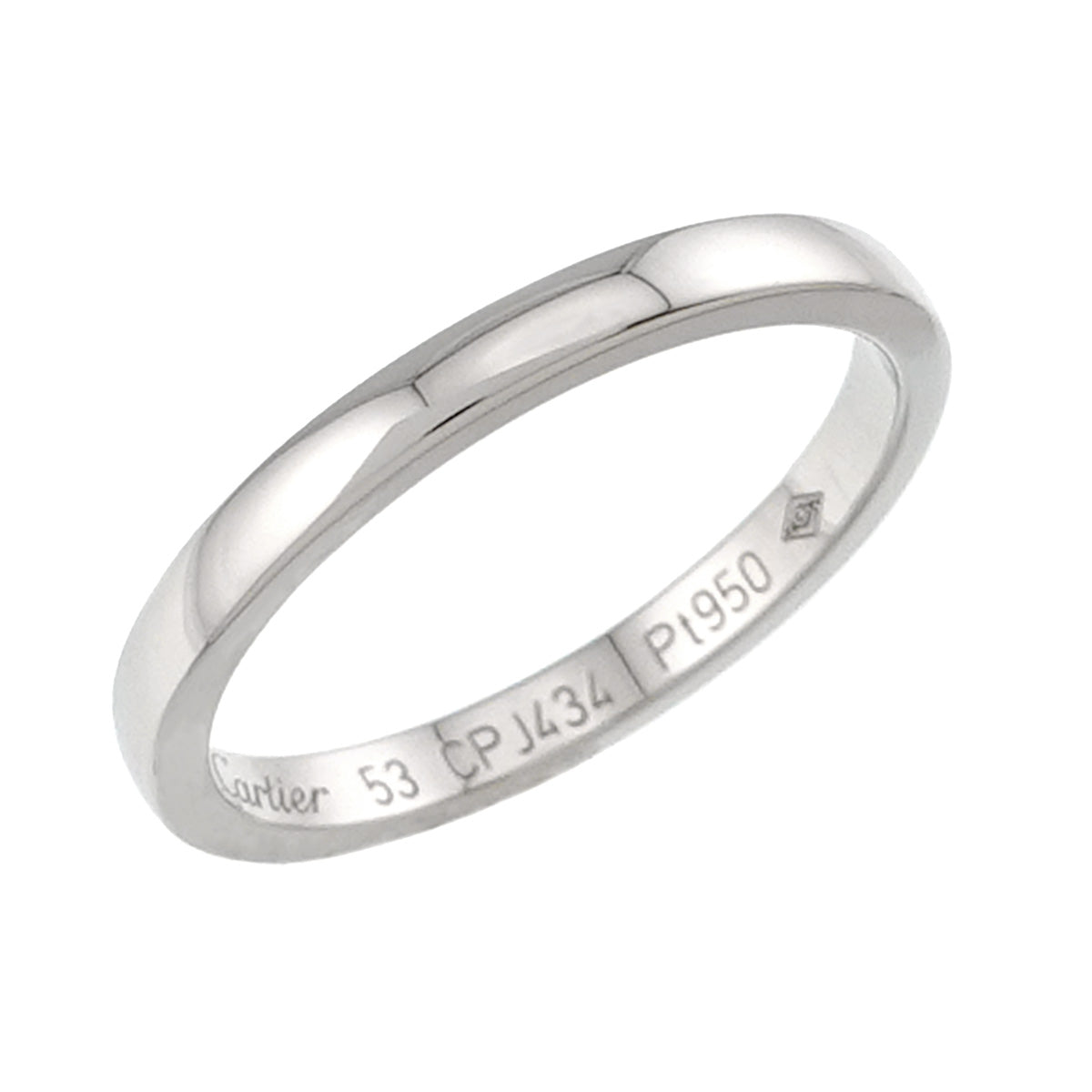 1895 Classic Band Ring Pt Platinum size53　6.25-6.5(US)