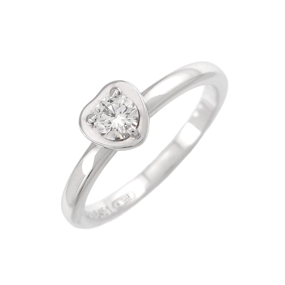 d Amour Heart Diamond Ring 18K WG 750 Size47 4(US)