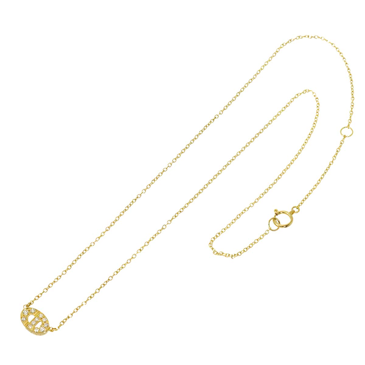 Diamond Necklace 18K Yellow Gold 750