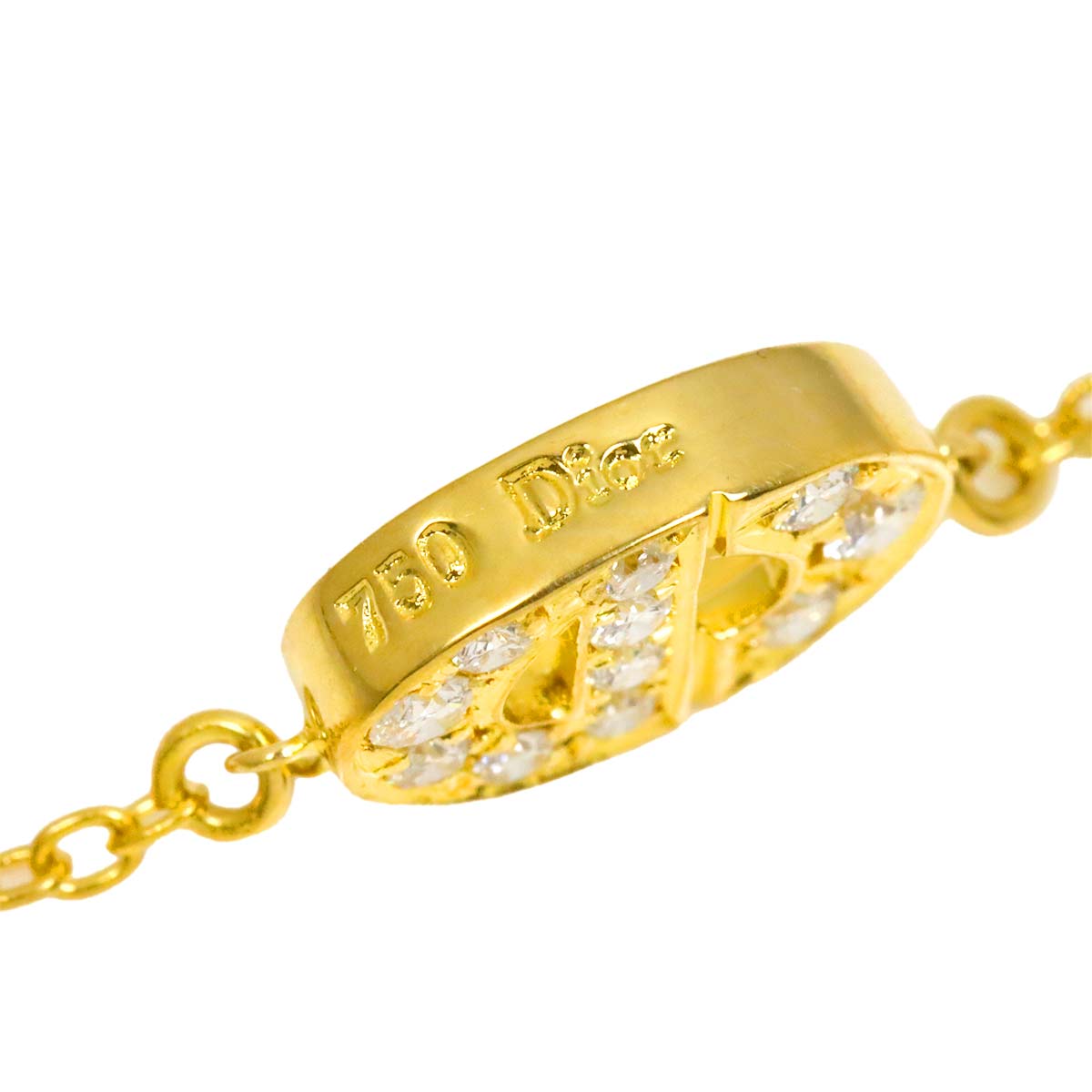 Diamond Necklace 18K Yellow Gold 750