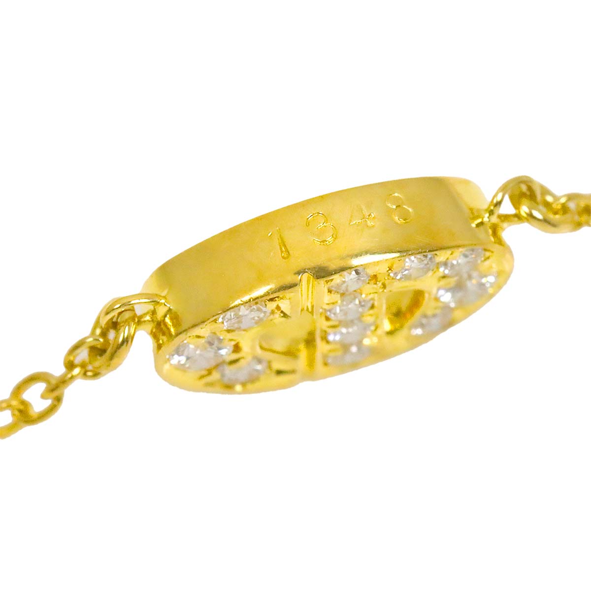 Diamond Necklace 18K Yellow Gold 750