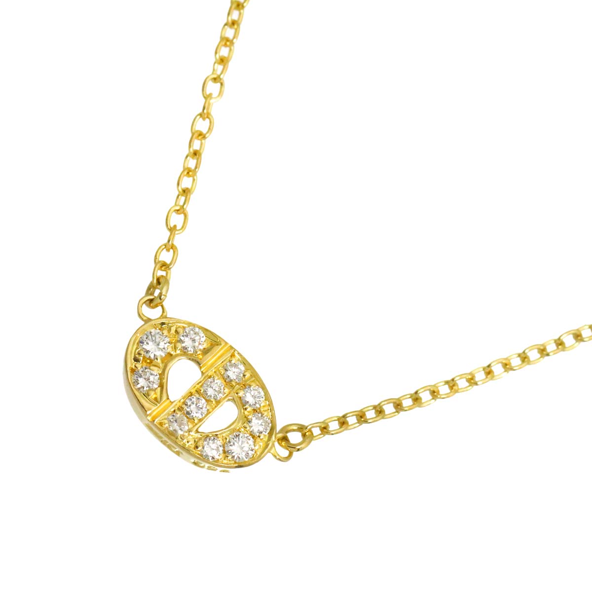 Diamond Necklace 18K Yellow Gold 750