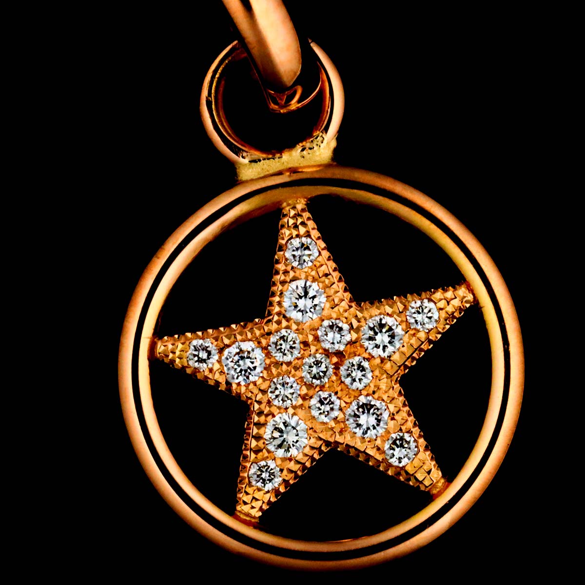 Diamond Necklace 18K PG 750