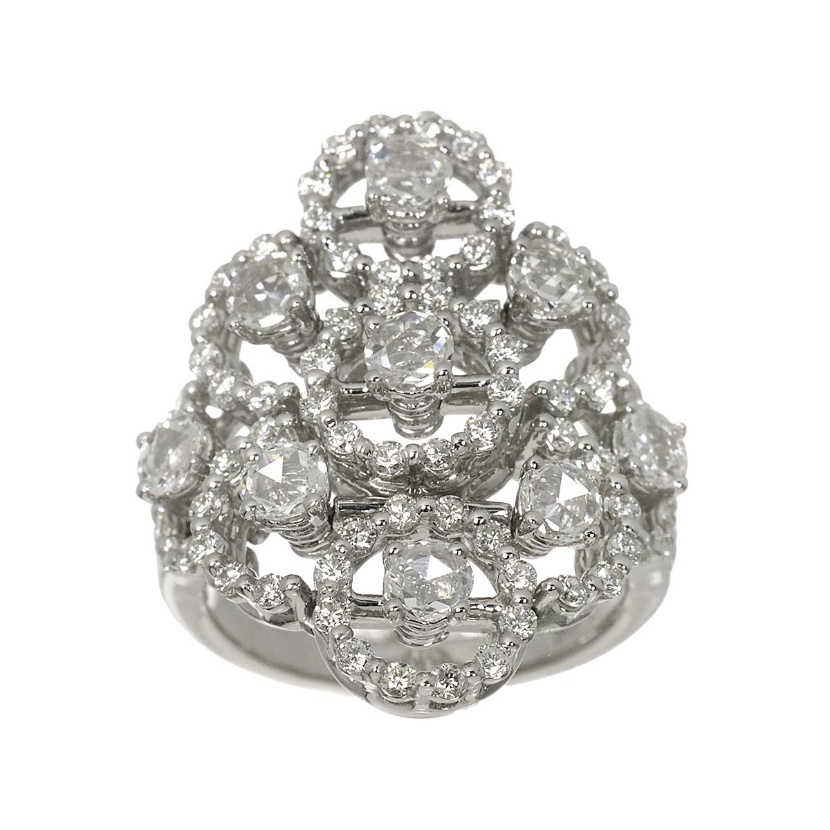 Juliet Diamond Ring 18K White Gold 750 size6.25-6.5(US)