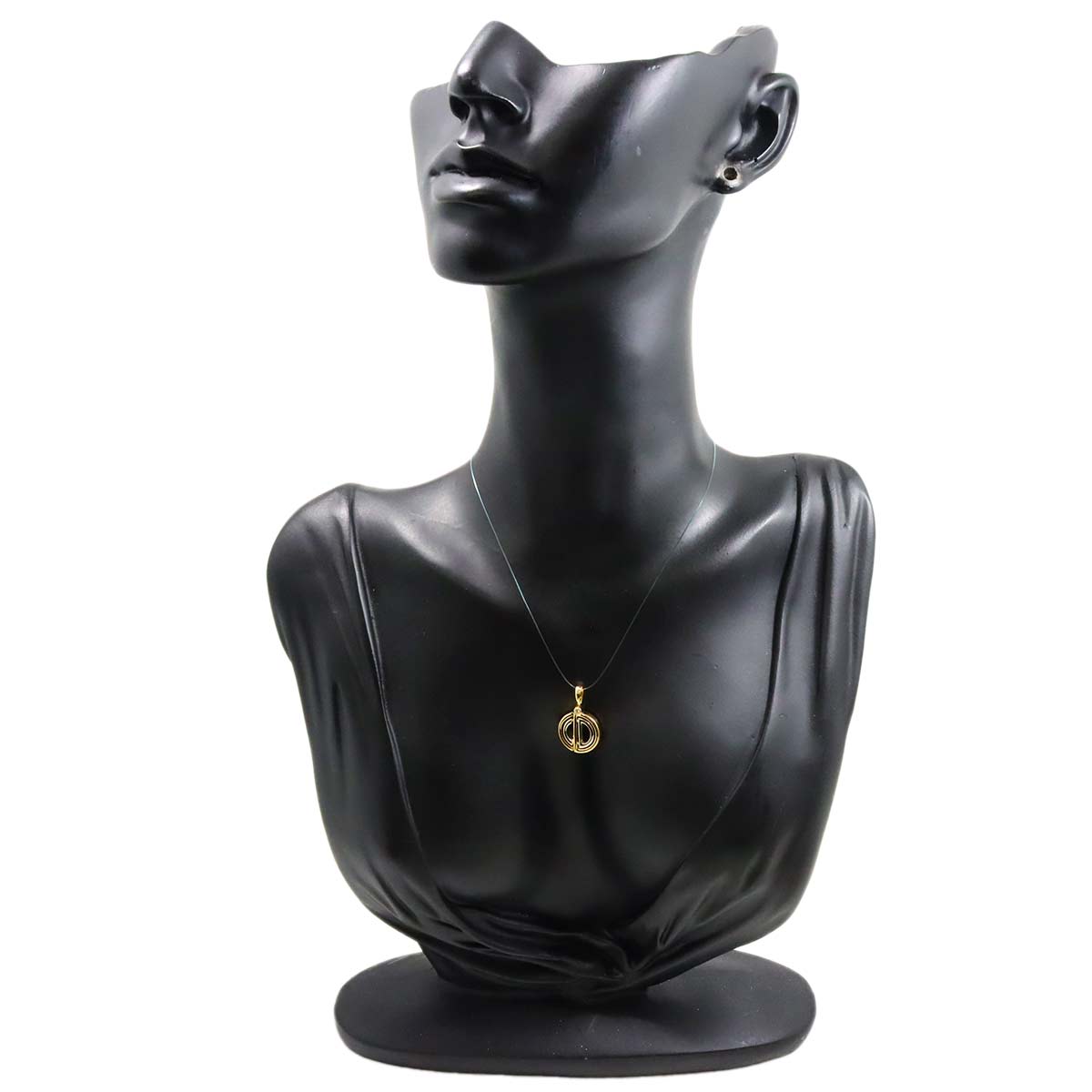 Dior Diamond Pendant Top 18K YG WG Yellow White Gold 750