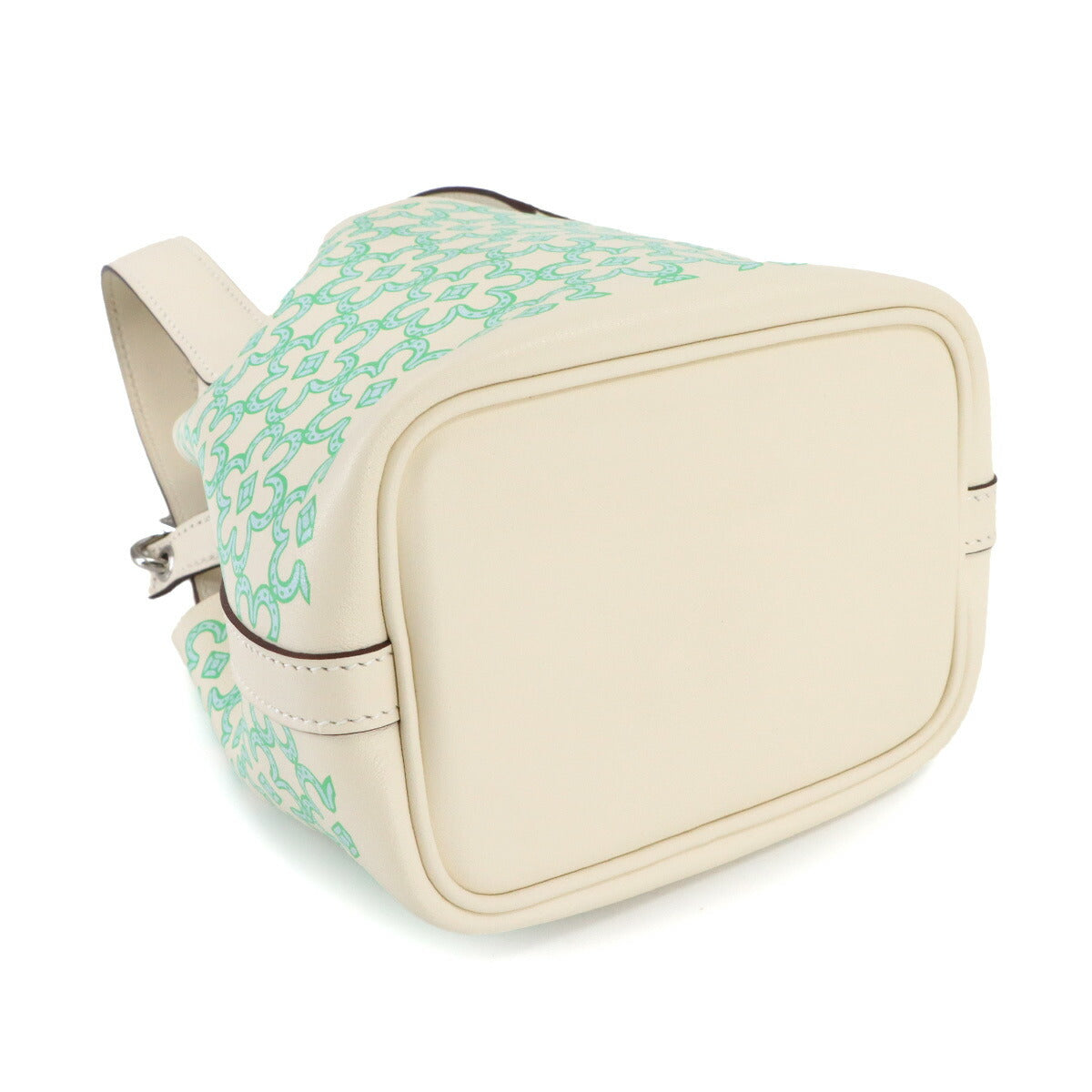 Picotin Lock Micro Lucky Daisy Hand Bag Swift Nata Vert Blanc