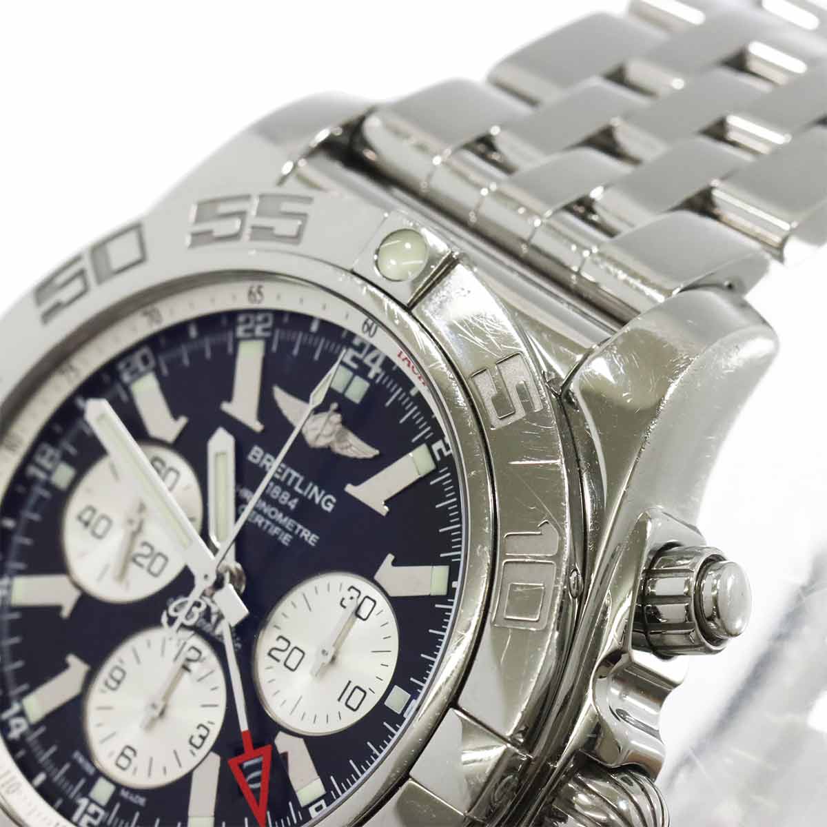Chronomat GMT AB0410 Date Black Dial Mens Watch