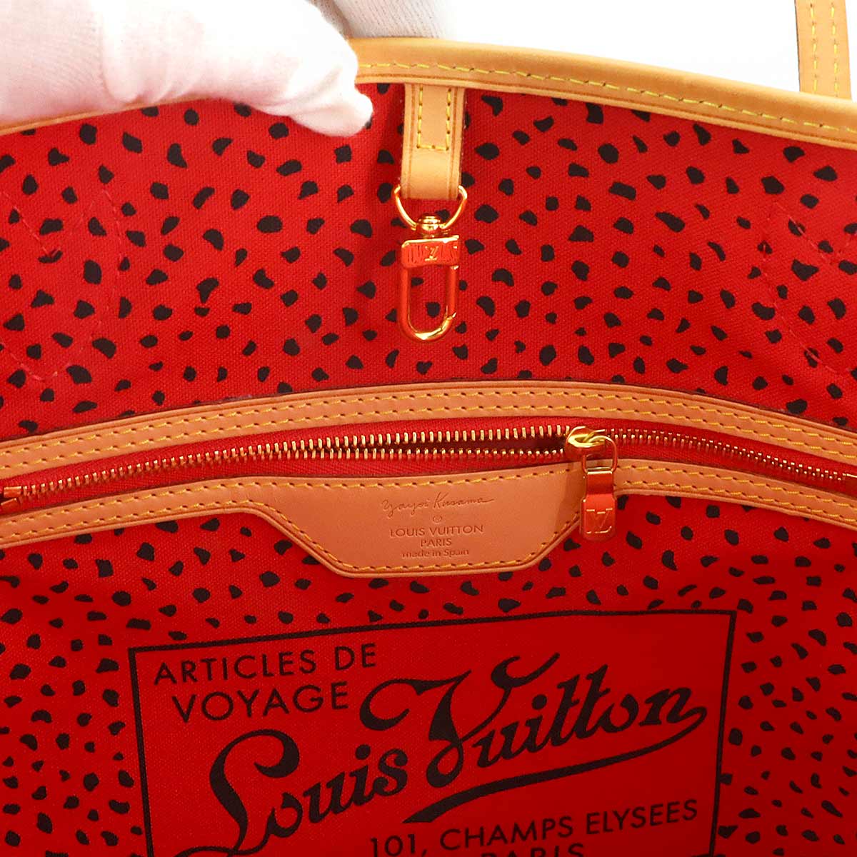 Monogram Wave Neverfull MM Tote Bag Yayoi Kusama M40686