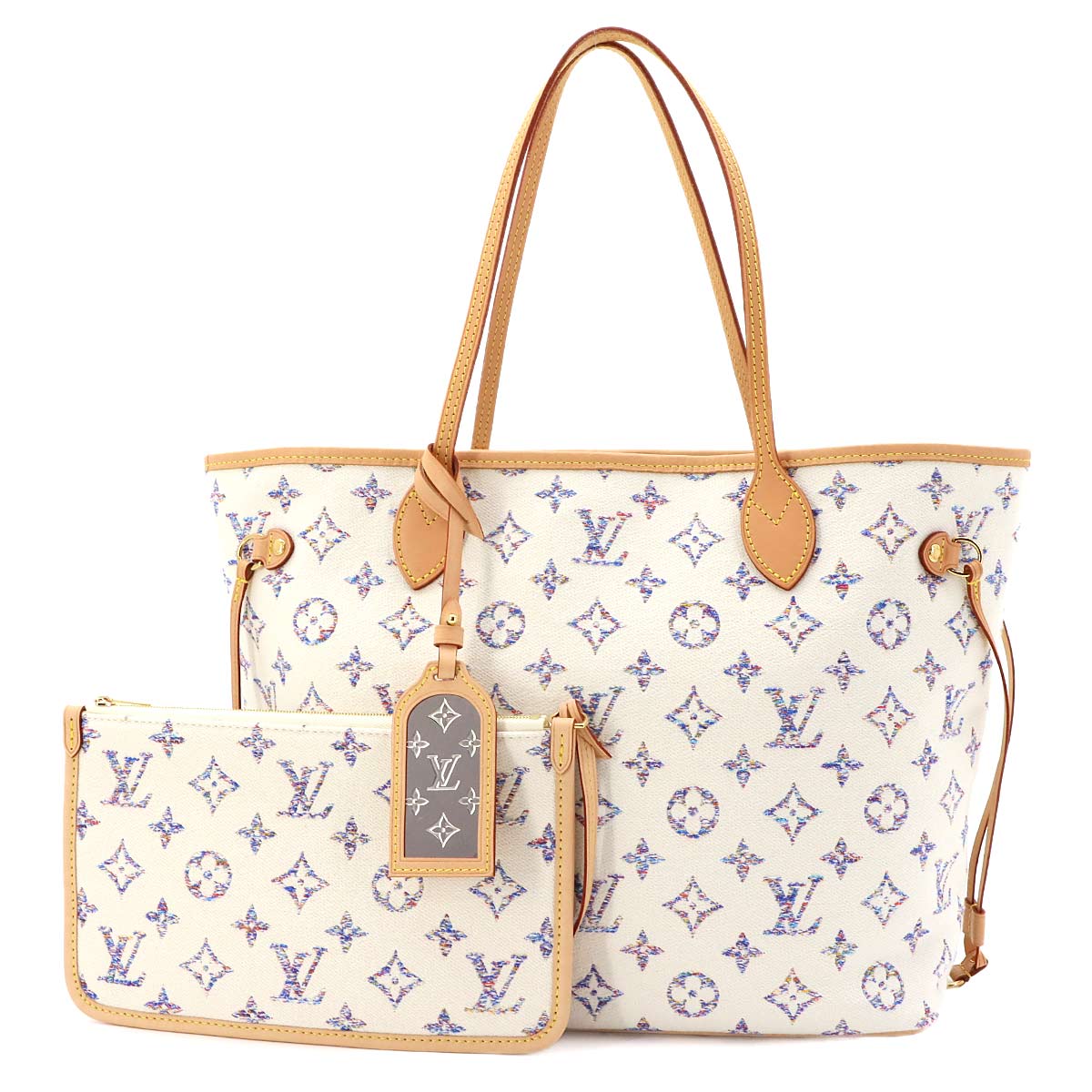 Neverfull MM Tote Bag Monogram Jacquard White M24905