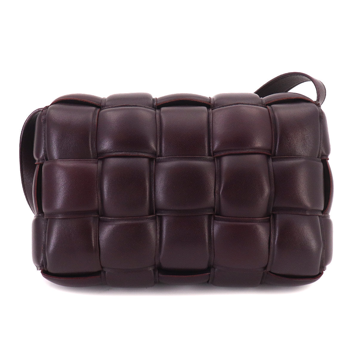 Intrecciato Padded Cassette Shoulder Bag Purple 591970